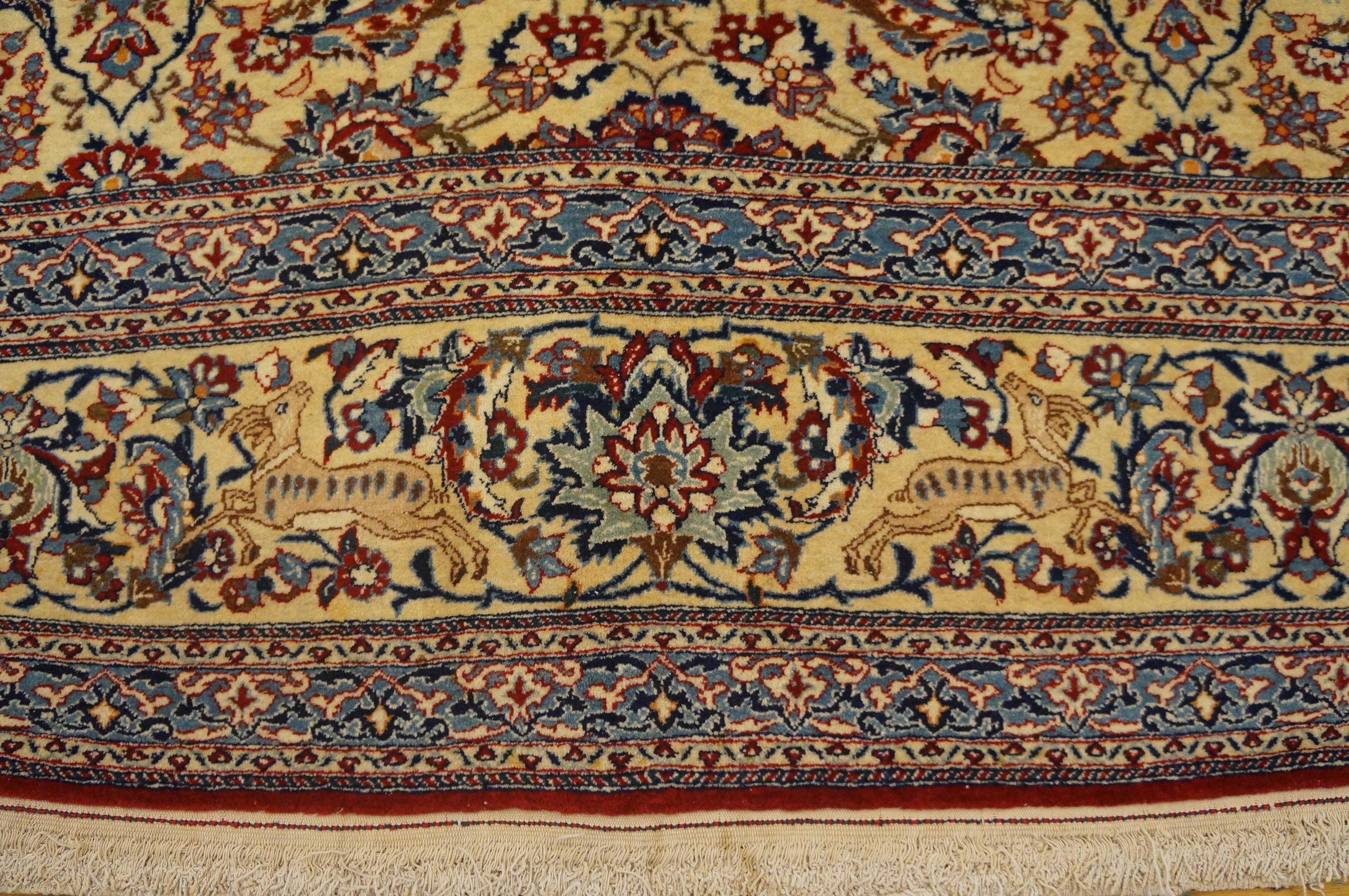Mid 20th Century Persian Nain Carpet ( 5'3