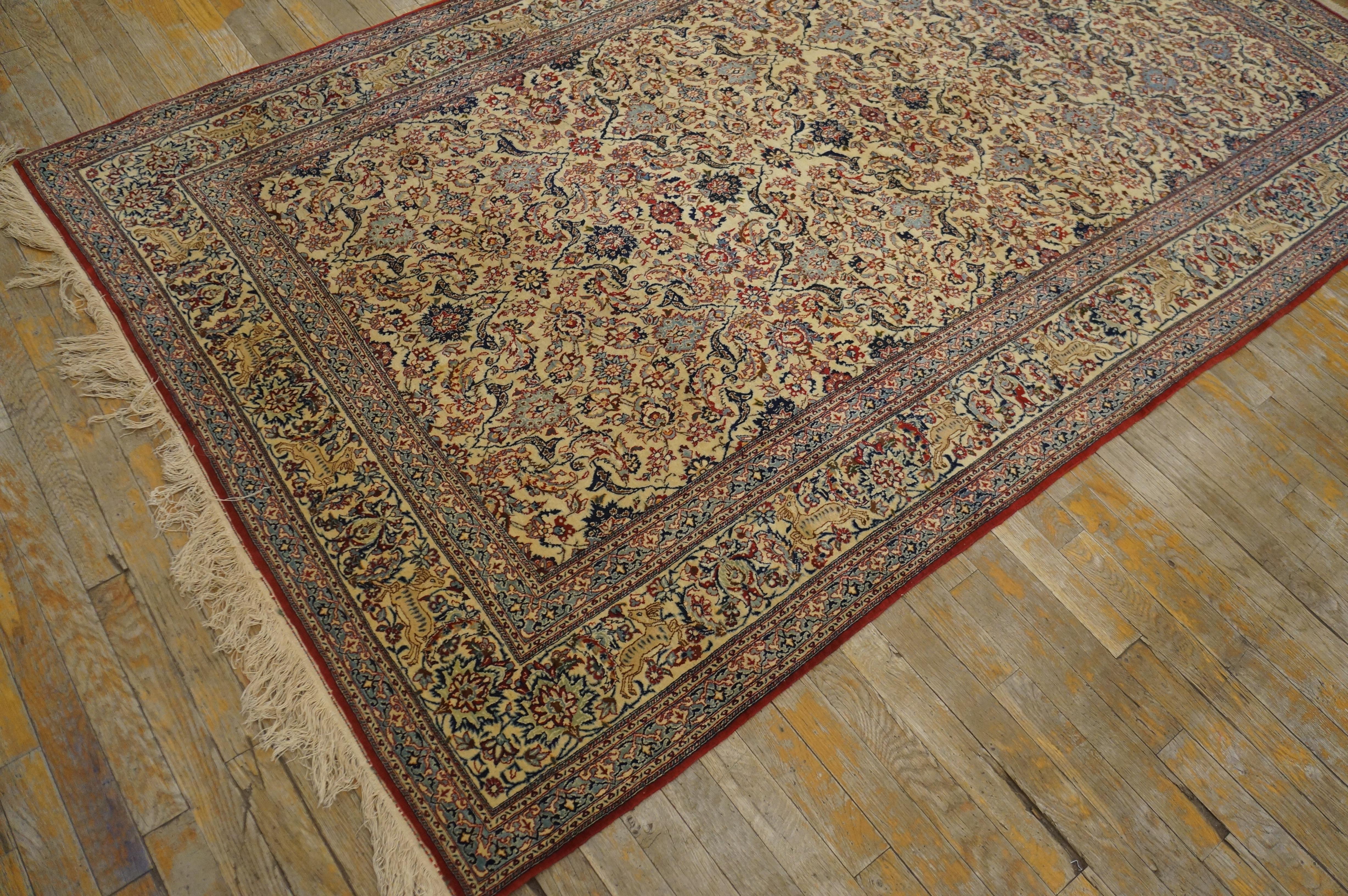 Mid 20th Century Persian Nain Carpet ( 5'3