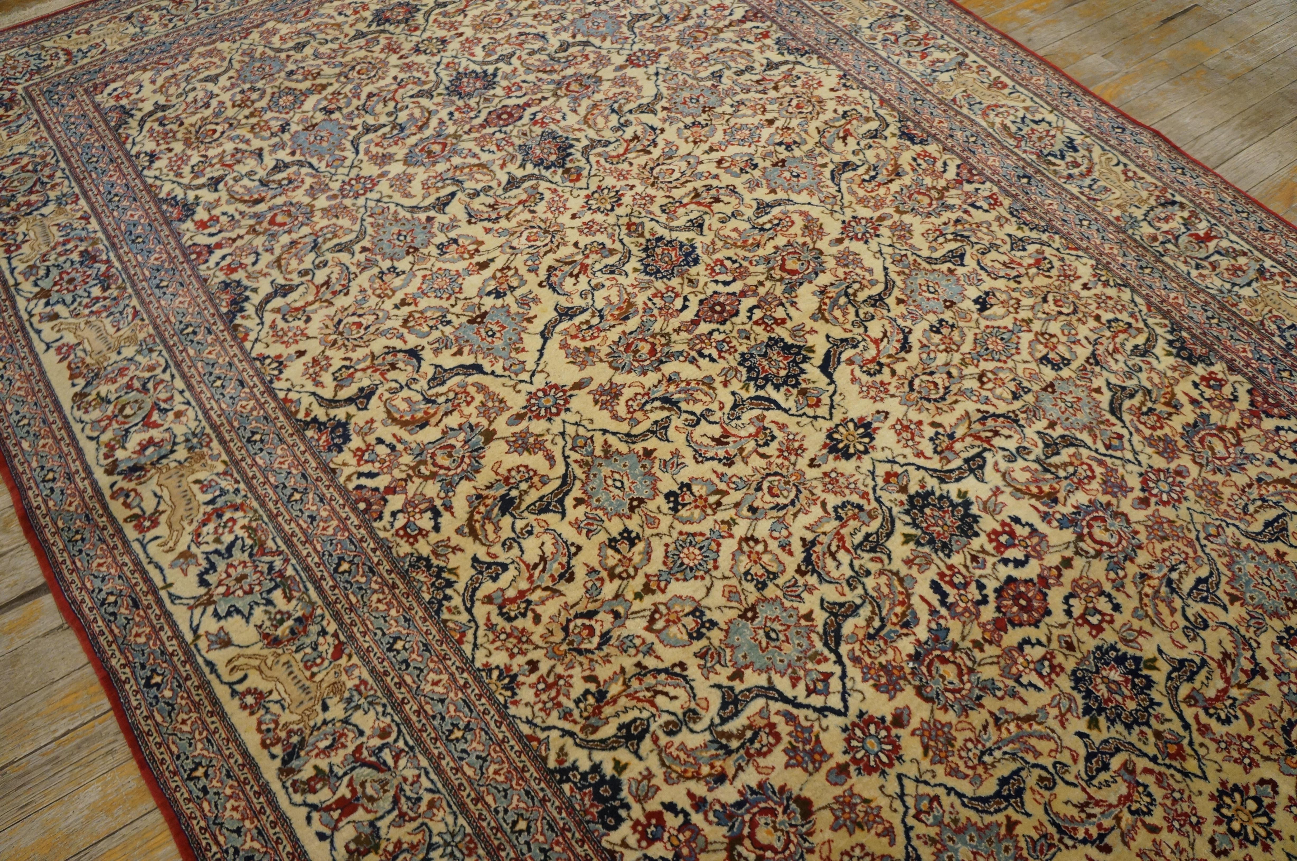 Mid 20th Century Persian Nain Carpet ( 5'3