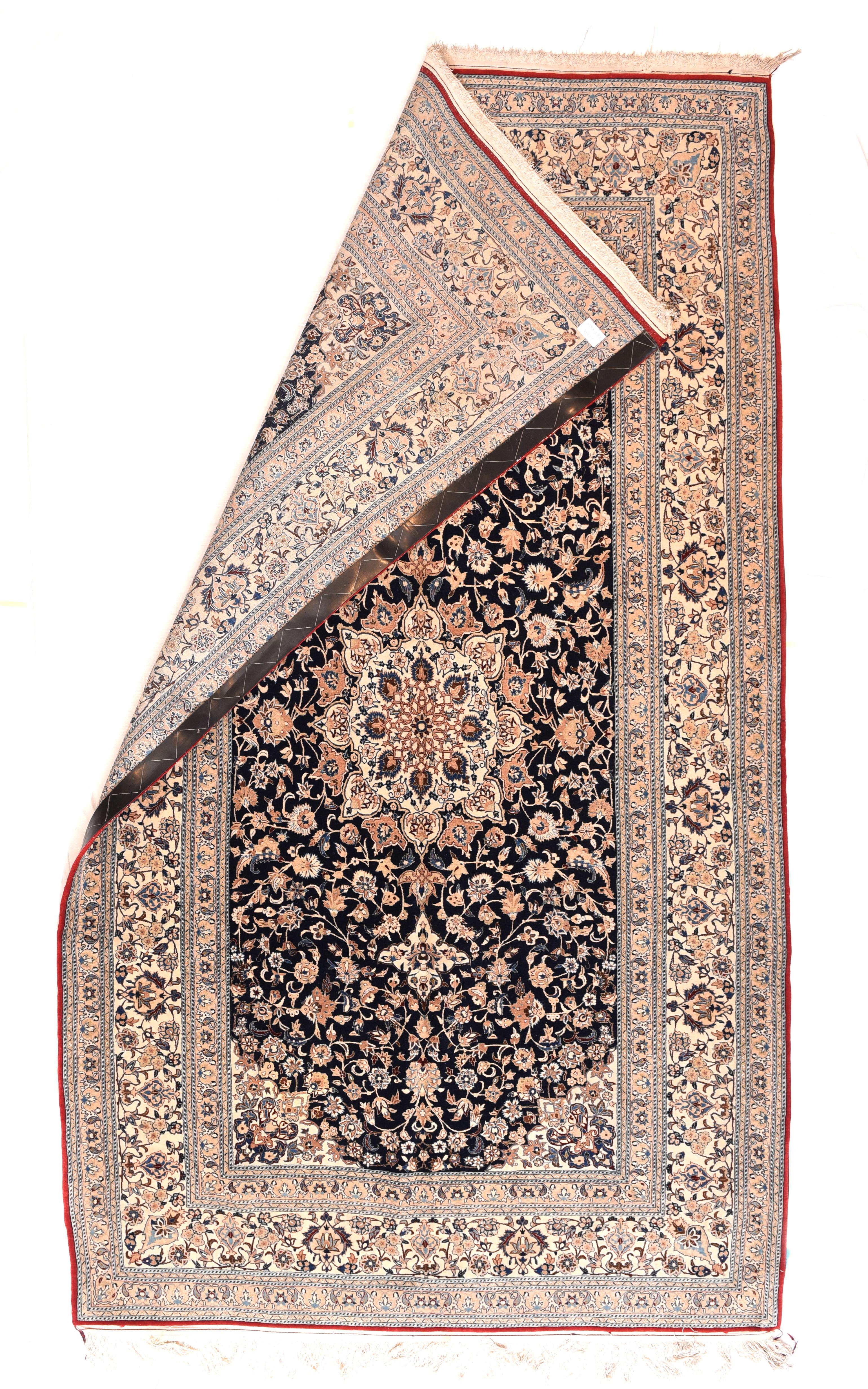 Asian Fine Persian Naeen Area Rug For Sale