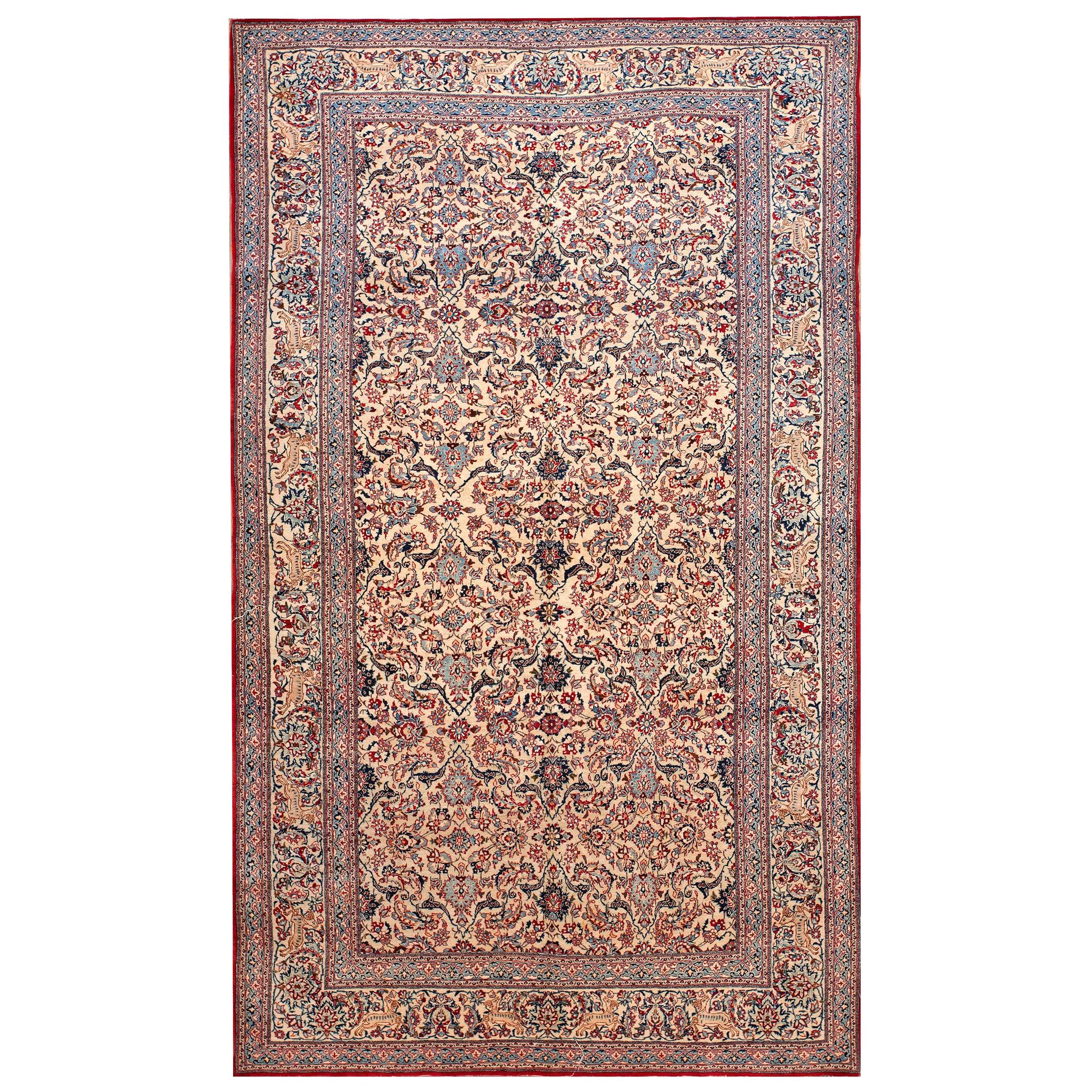 Alfombra persa Nain de mediados del siglo XX ( 5'3" x 8'4" - 160 x 254 )