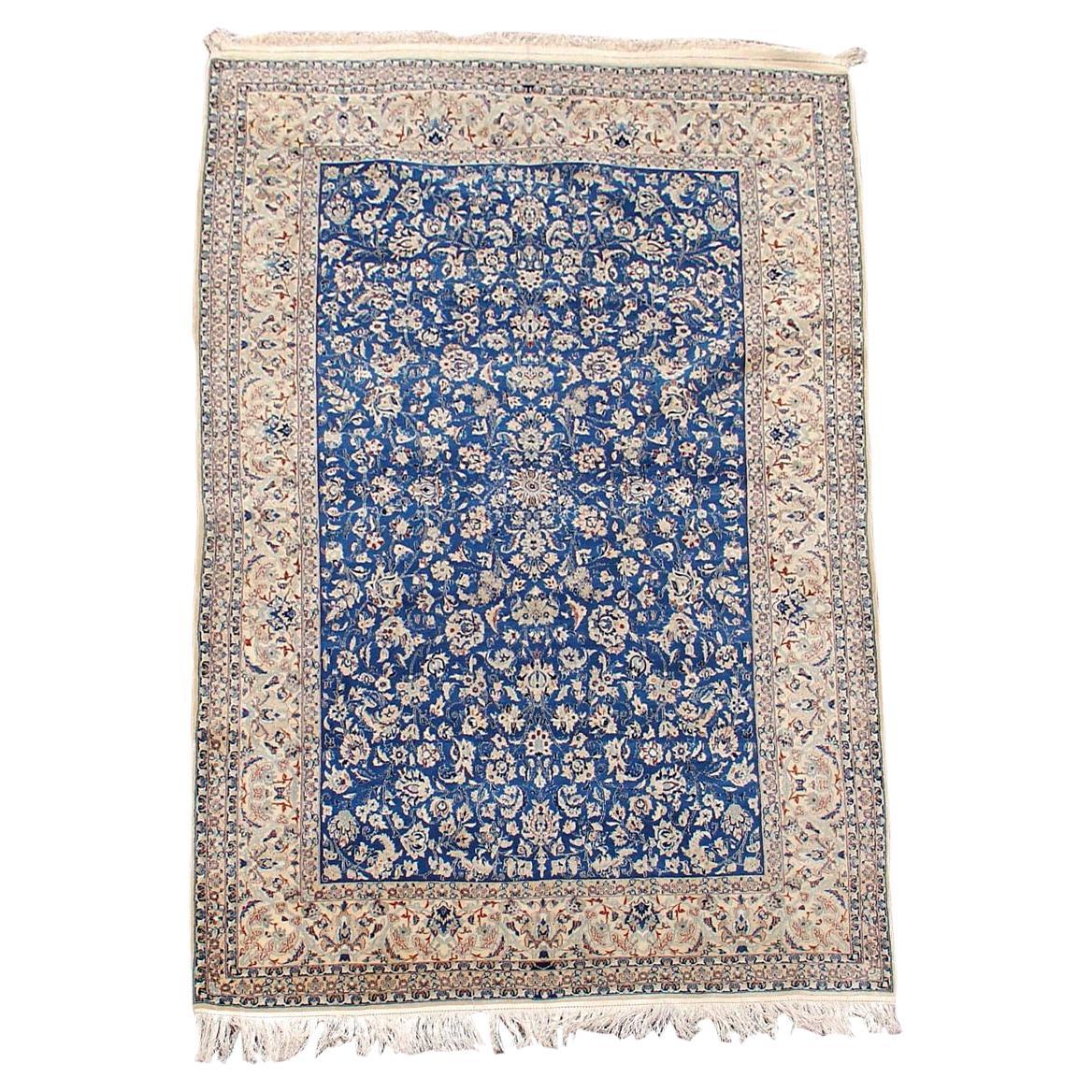 Antique Persian Nain Rug, Mid-20th Century For Sale