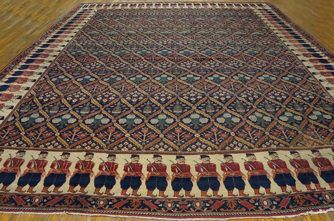Antique Persian North East rug, size: 13'6