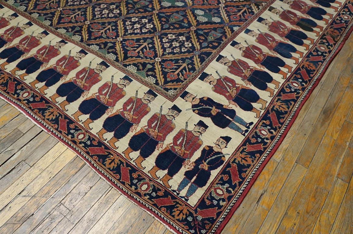 Hand-Knotted Antique Persian North East Rug 13' 6