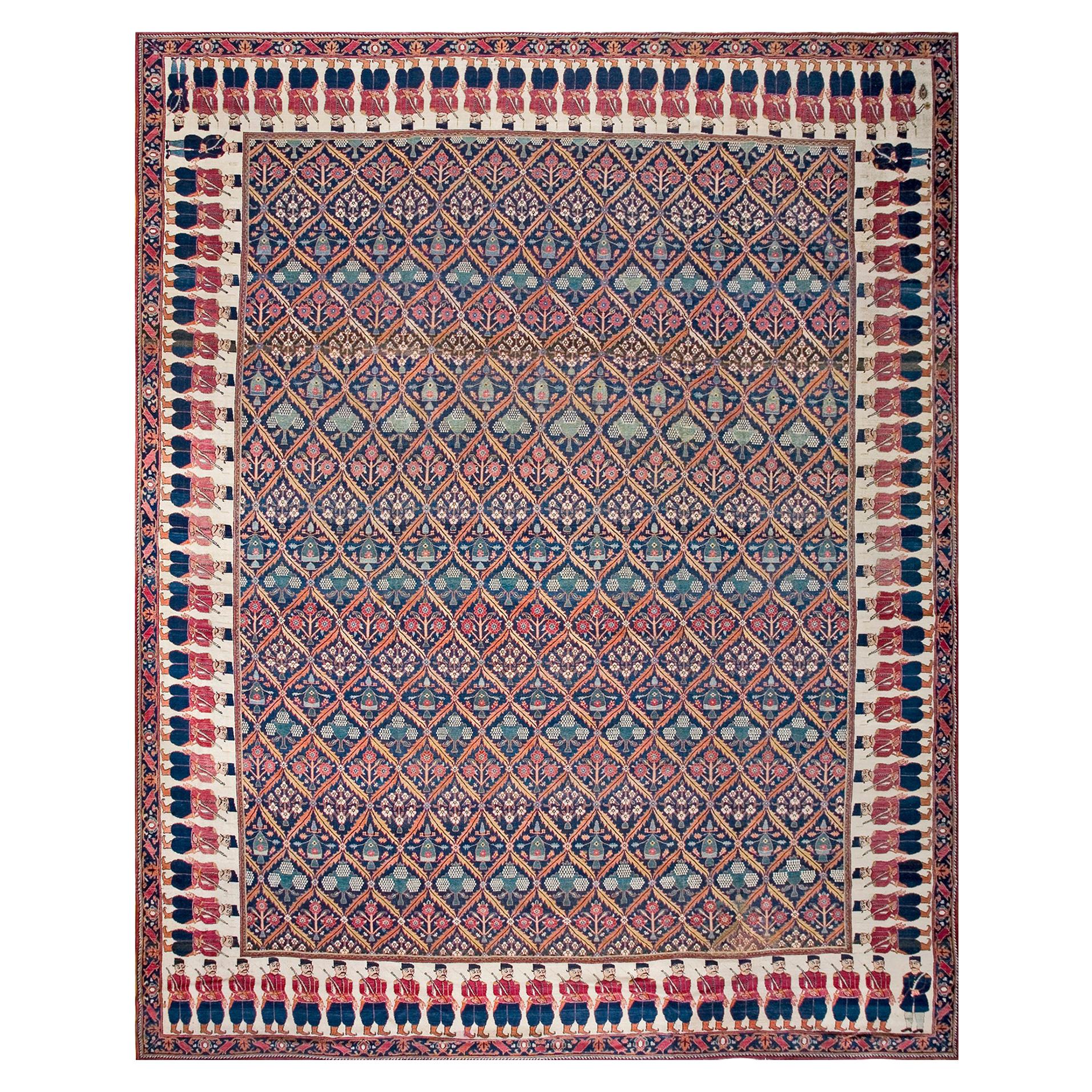 Antique Persian North East Rug 13' 6" x 16' 10" For Sale