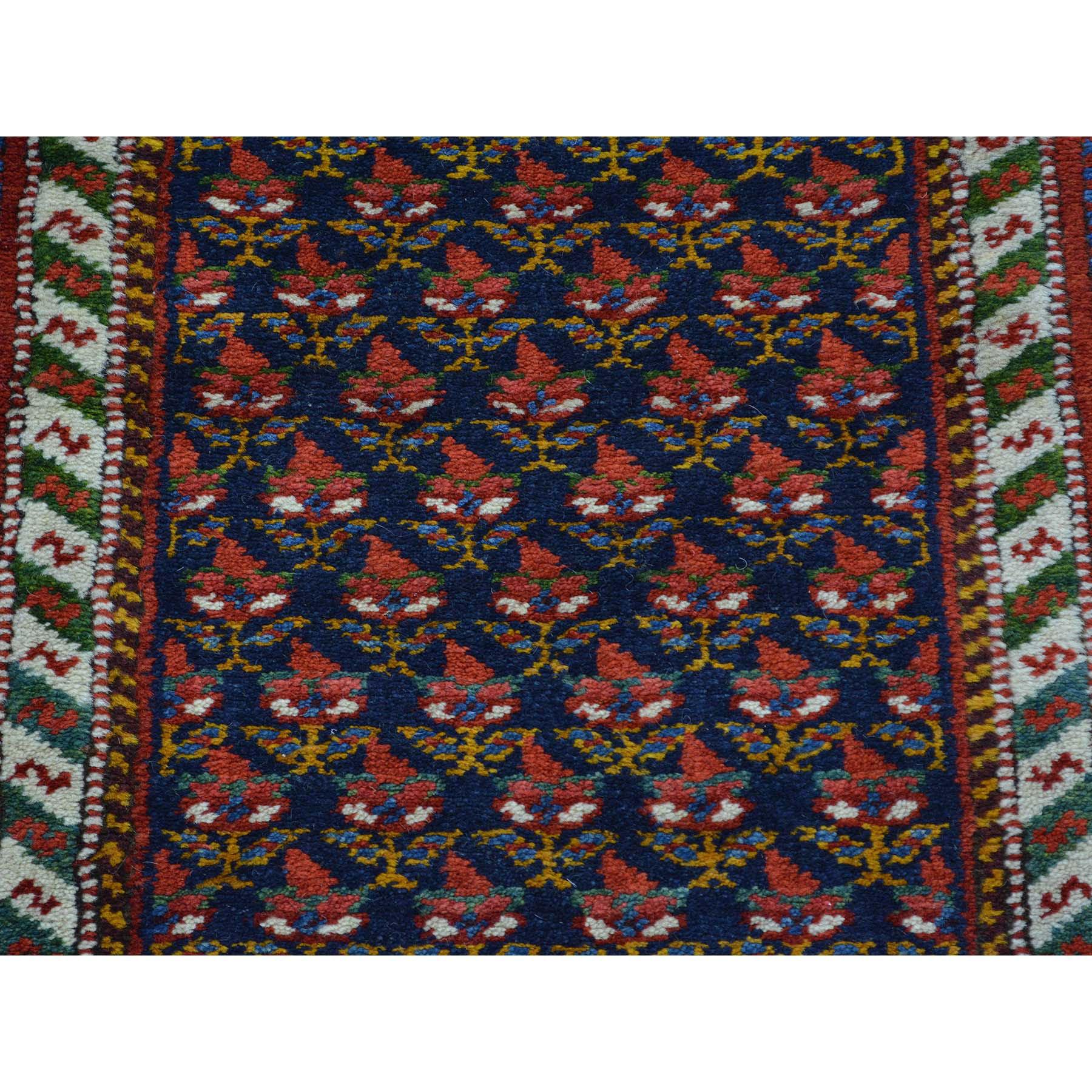 Hand-Knotted Antique Persian Northwest Boteh Design Runner Handmade Rug For Sale