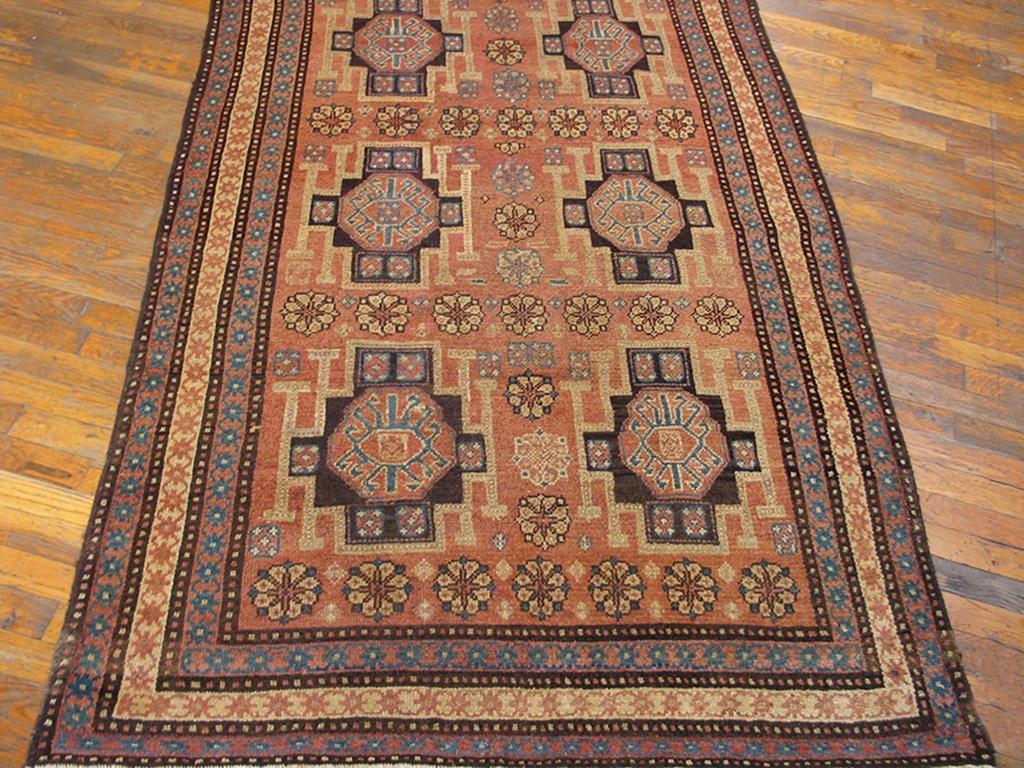 Annodato a mano XIX secolo Persiano N.W. Tappeto ( 4' x 9'8