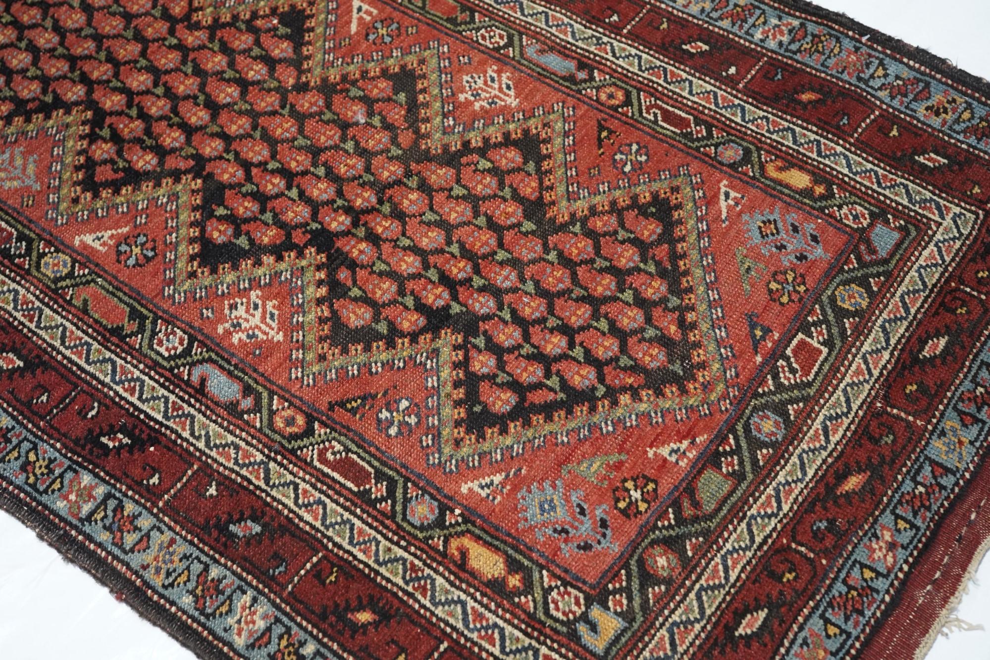 Wool Antique Persian NW Runner For Sale