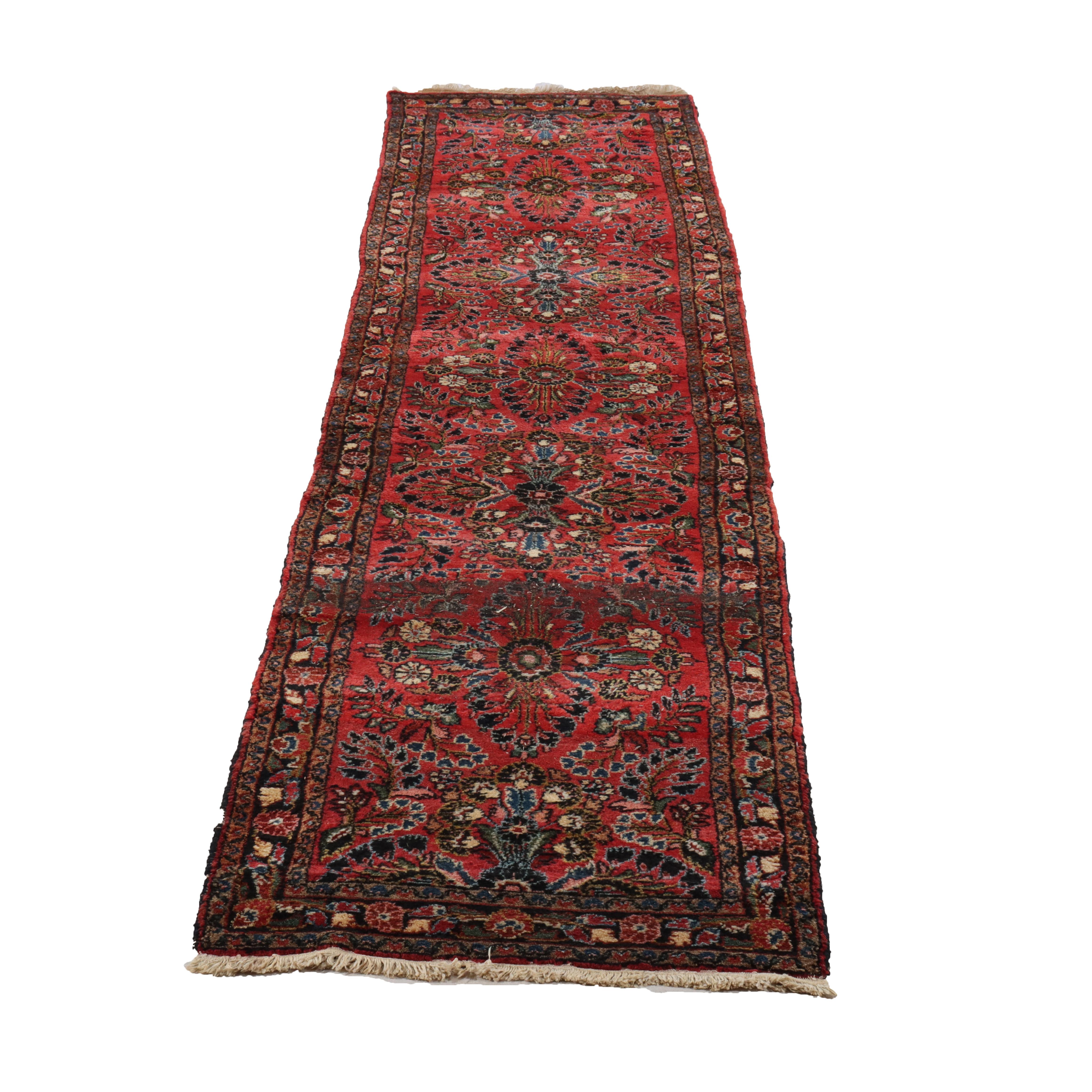 Antike persische orientalische Wolle Teppich Läufer C1930 im Zustand „Gut“ im Angebot in Big Flats, NY