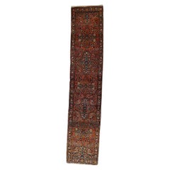 Antike persische orientalische Wolle Teppich Läufer C1930