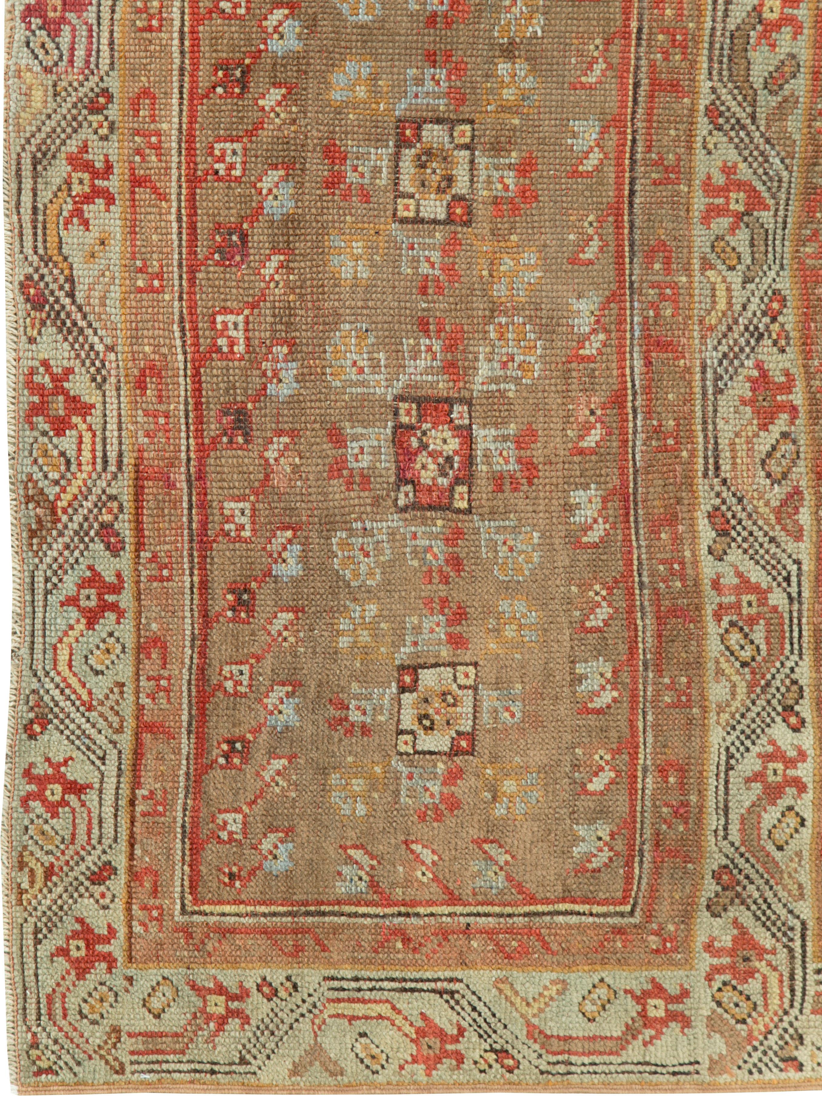 Oushak Antique Turkish Ghiordes Carpet