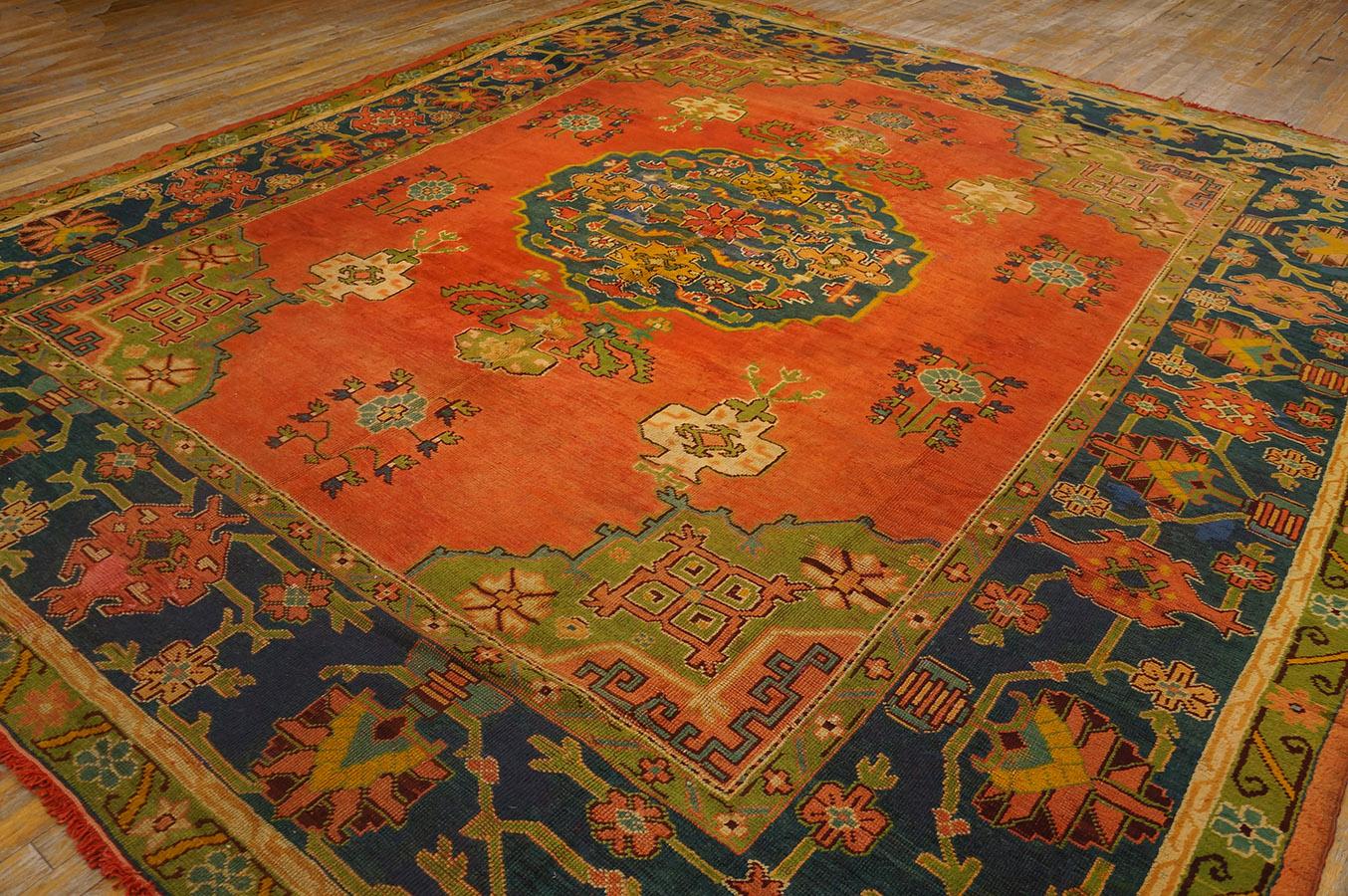 Late 19th Century Turkish Oushak Carpet ( 10' 7'' x 12' 2'' - 322 x 370 ) For Sale 8
