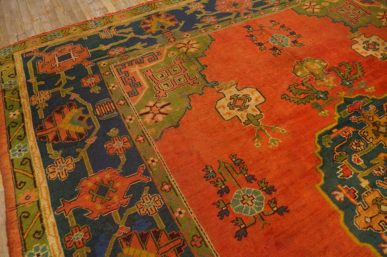 Late 19th Century Turkish Oushak Carpet ( 10' 7'' x 12' 2'' - 322 x 370 ) For Sale 4