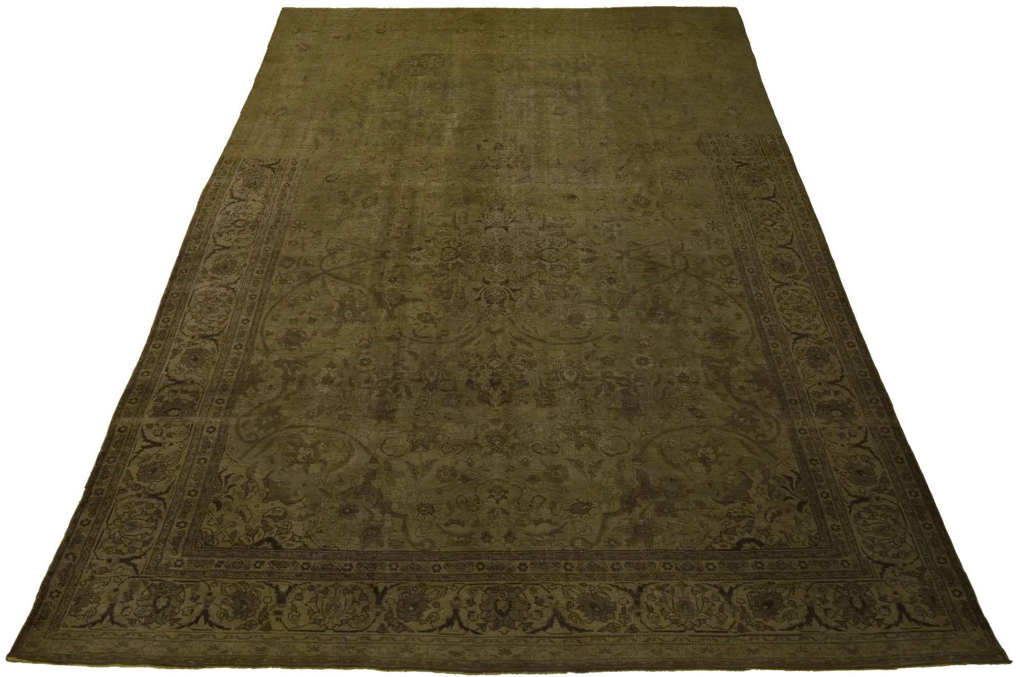 Hand-Woven Antique Persian Over Size Rug - In Transitional Style For Sale