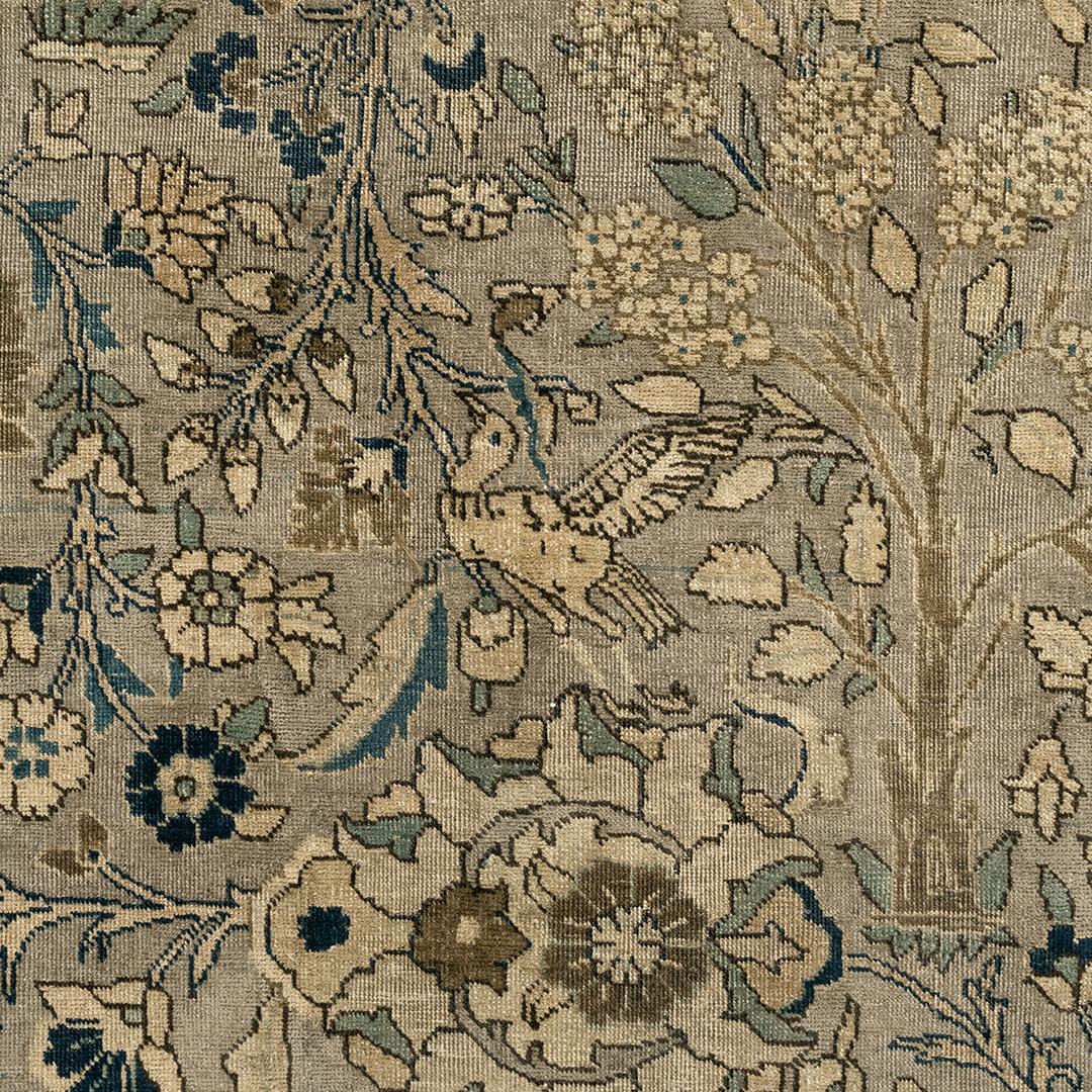Antiker antiker persischer übergroßer Tier-Bilder-Tabriz-Teppich  13'3 x 20'5 im Angebot 2