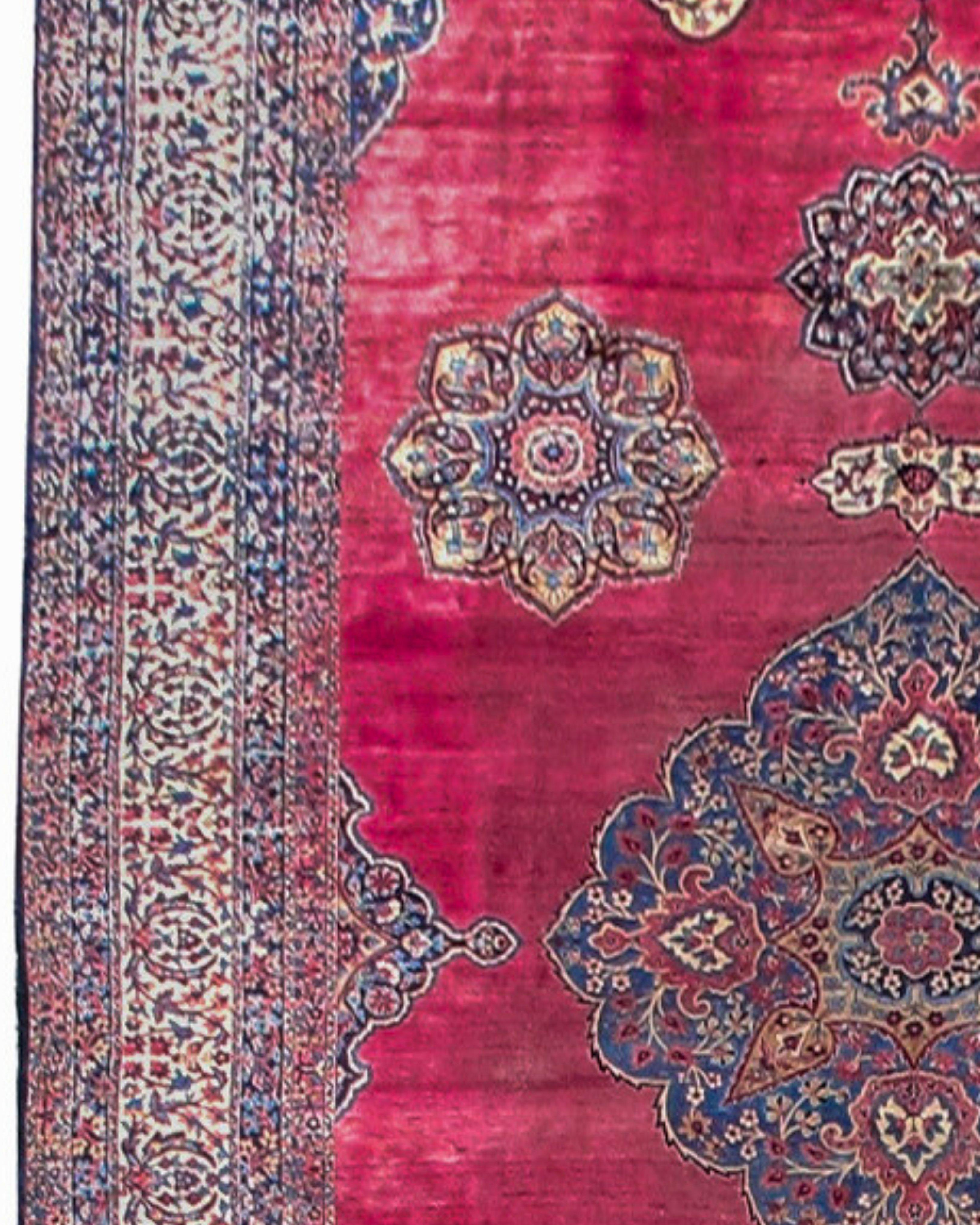 Antique Persian Oversized Kirman Rug, Early 20th Century In Excellent Condition For Sale In San Francisco, CA
