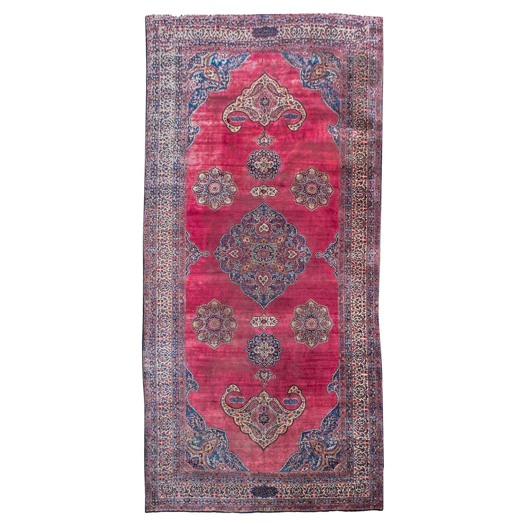 Antique Persian Oversized Kirman Rug, Early 20th Century For Sale