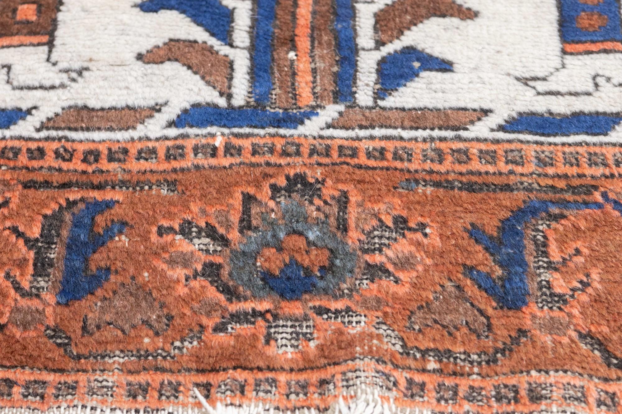 20th Century Antique Persian Pictoral Afshar Rug 3'11'' x 7'2'' For Sale