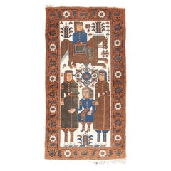 Antique Persian Pictoral Afshar Rug 3'11'' x 7'2''