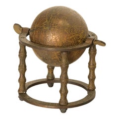 Antique Persian Qajar Period Arabic Islamic Celestial Brass Globe Astrolabe 1850