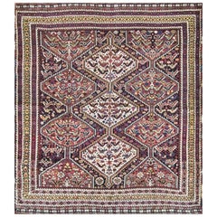 Antique Persian Qashgai Birds Rug, Tribal Antique Persian Qashgai Birds Rug, Tribal