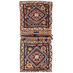 Antique Persian Qashqa'i Bag, Complete Double Bag
