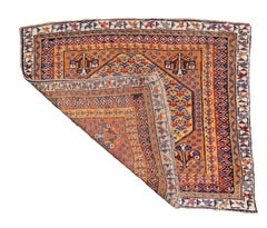 Antique Persian Qashqai Mat 1’7” x 1’7”