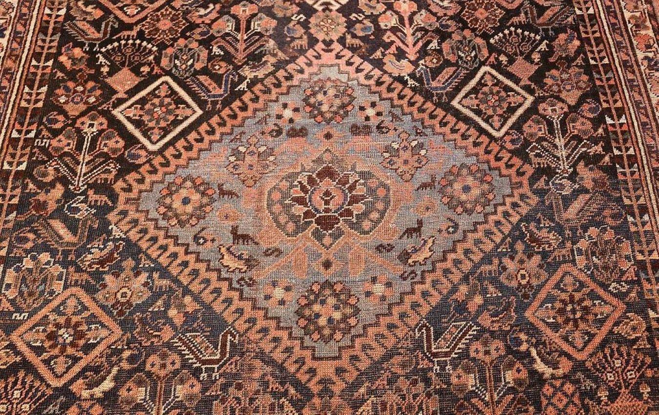 Antique Persian Qashqai Rug For Sale 2
