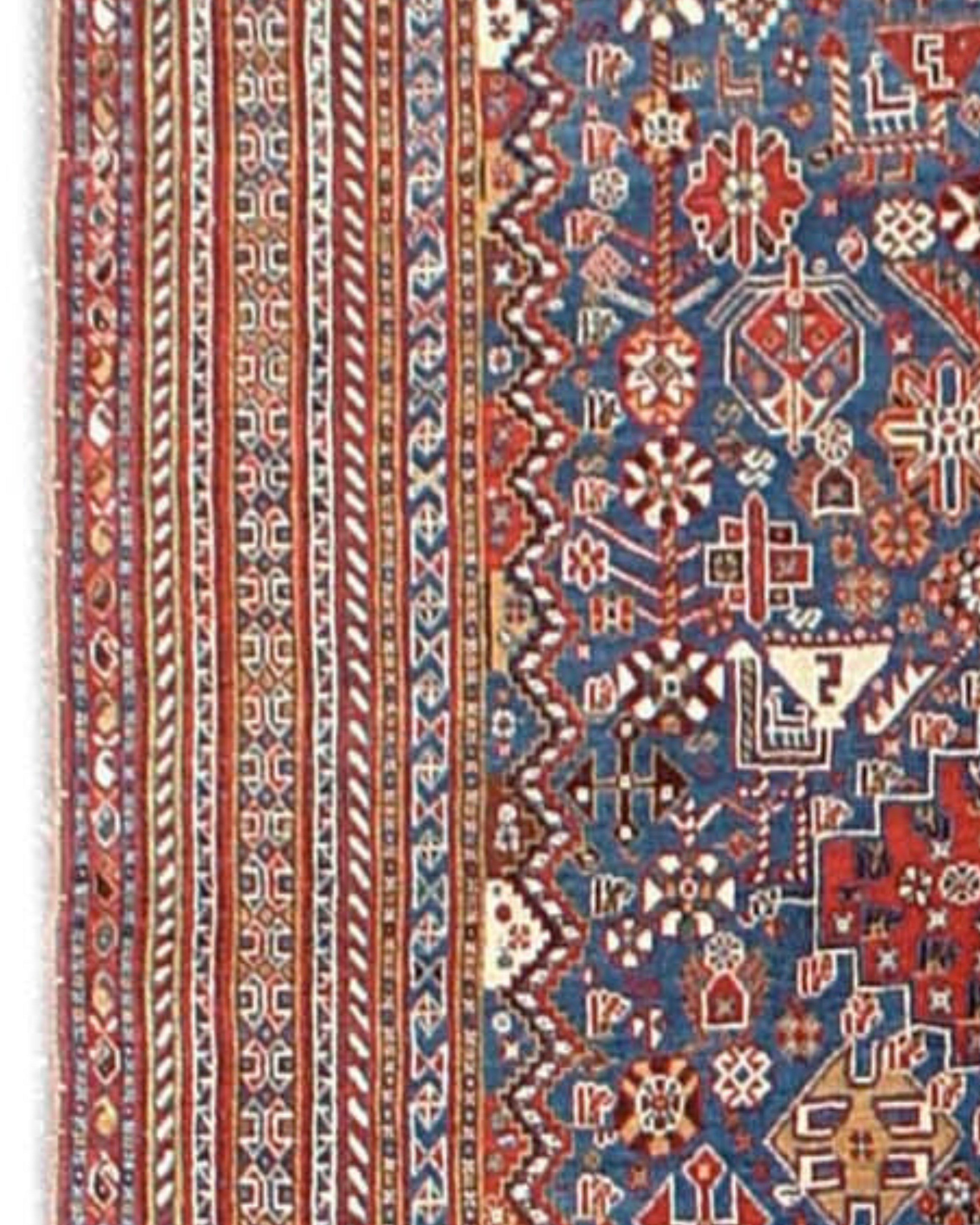 Antique Persian Qashqai Rug, 19th Century In Excellent Condition For Sale In San Francisco, CA