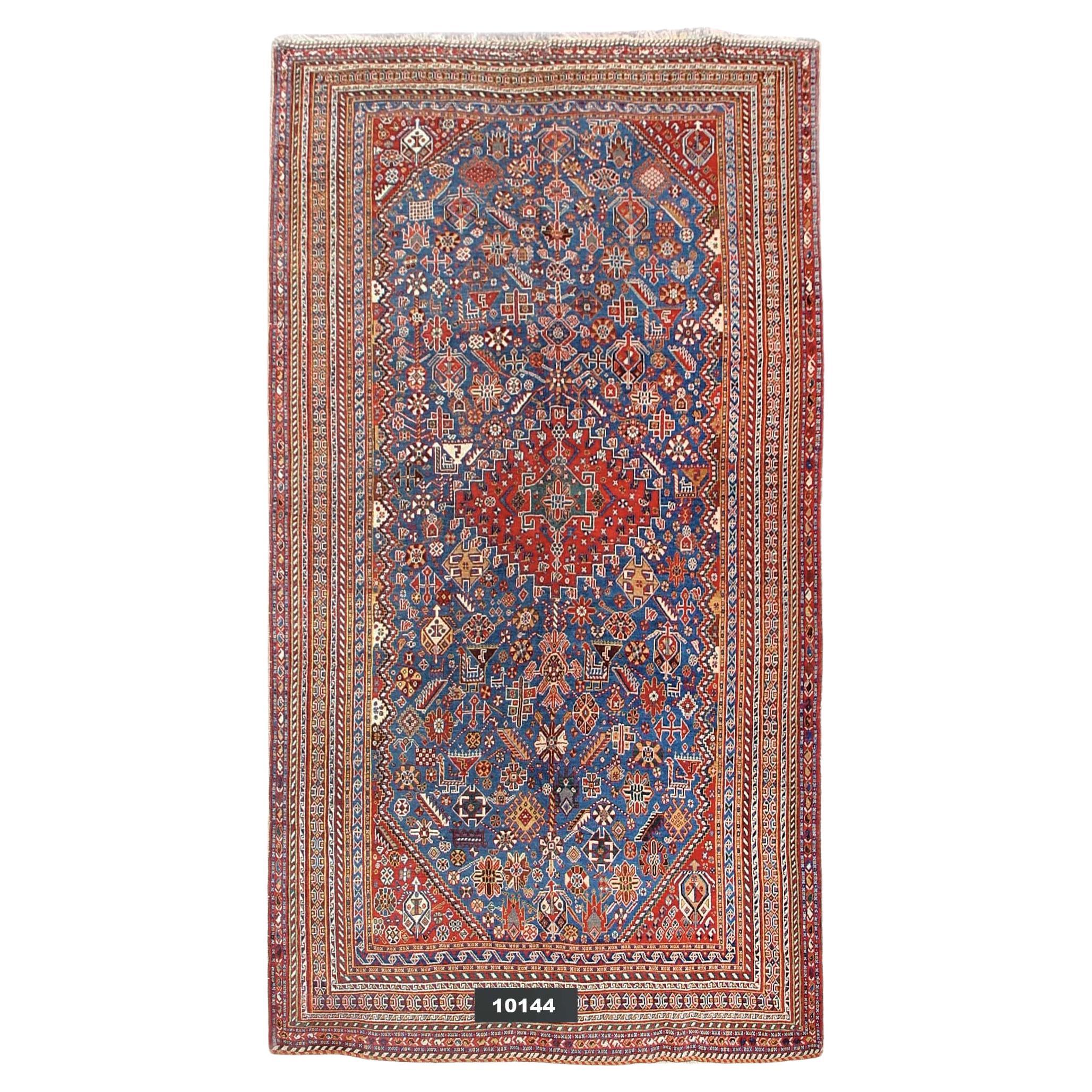 Ancien tapis persan Qashqai, 19e siècle