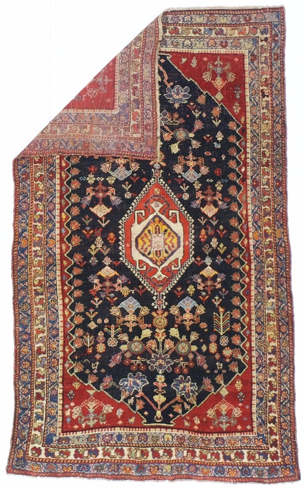 Antiker persischer Gaschgai-Teppich 2'7