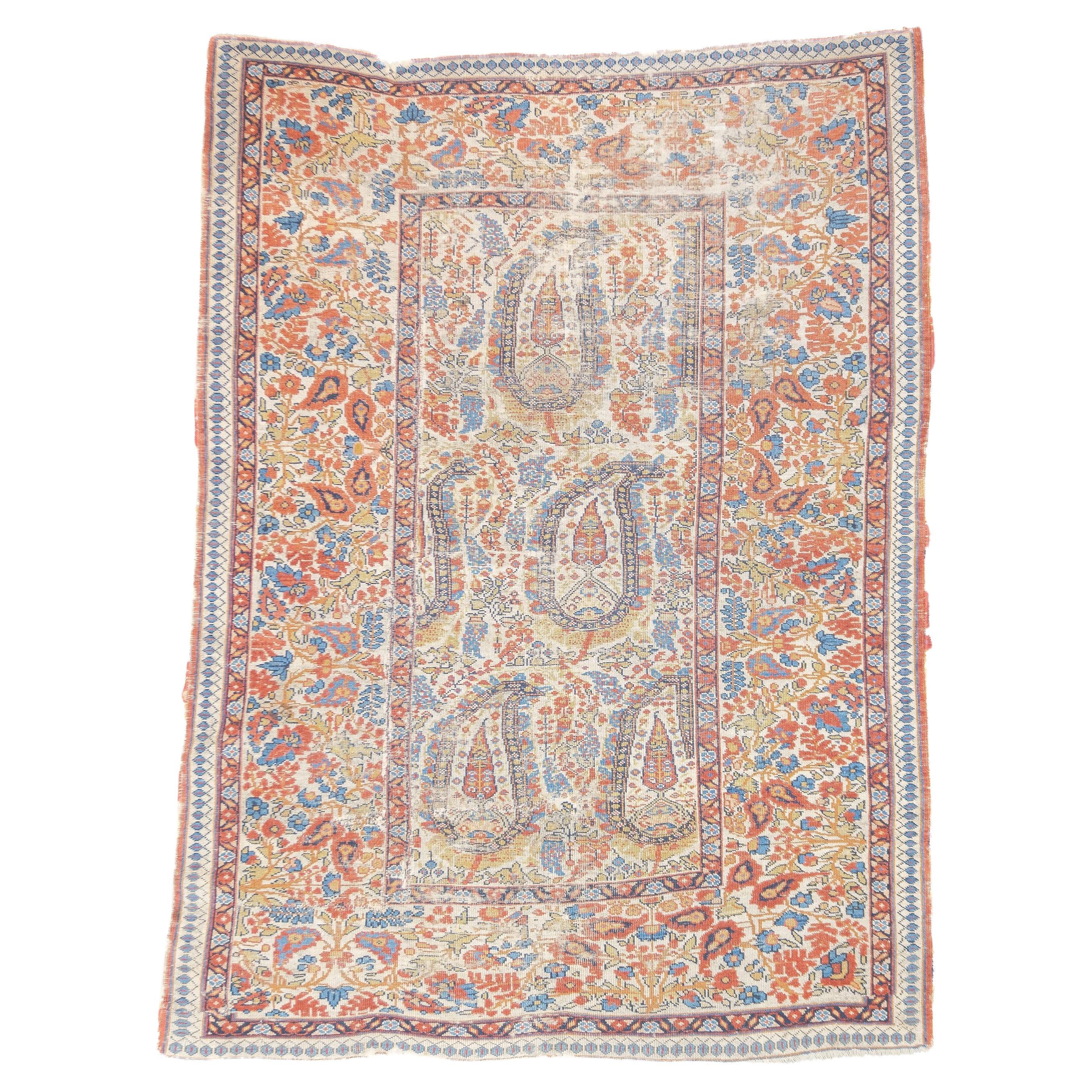 Antiker persischer Qashqai-Teppich aus Qashqai 4'0" x 5'5''