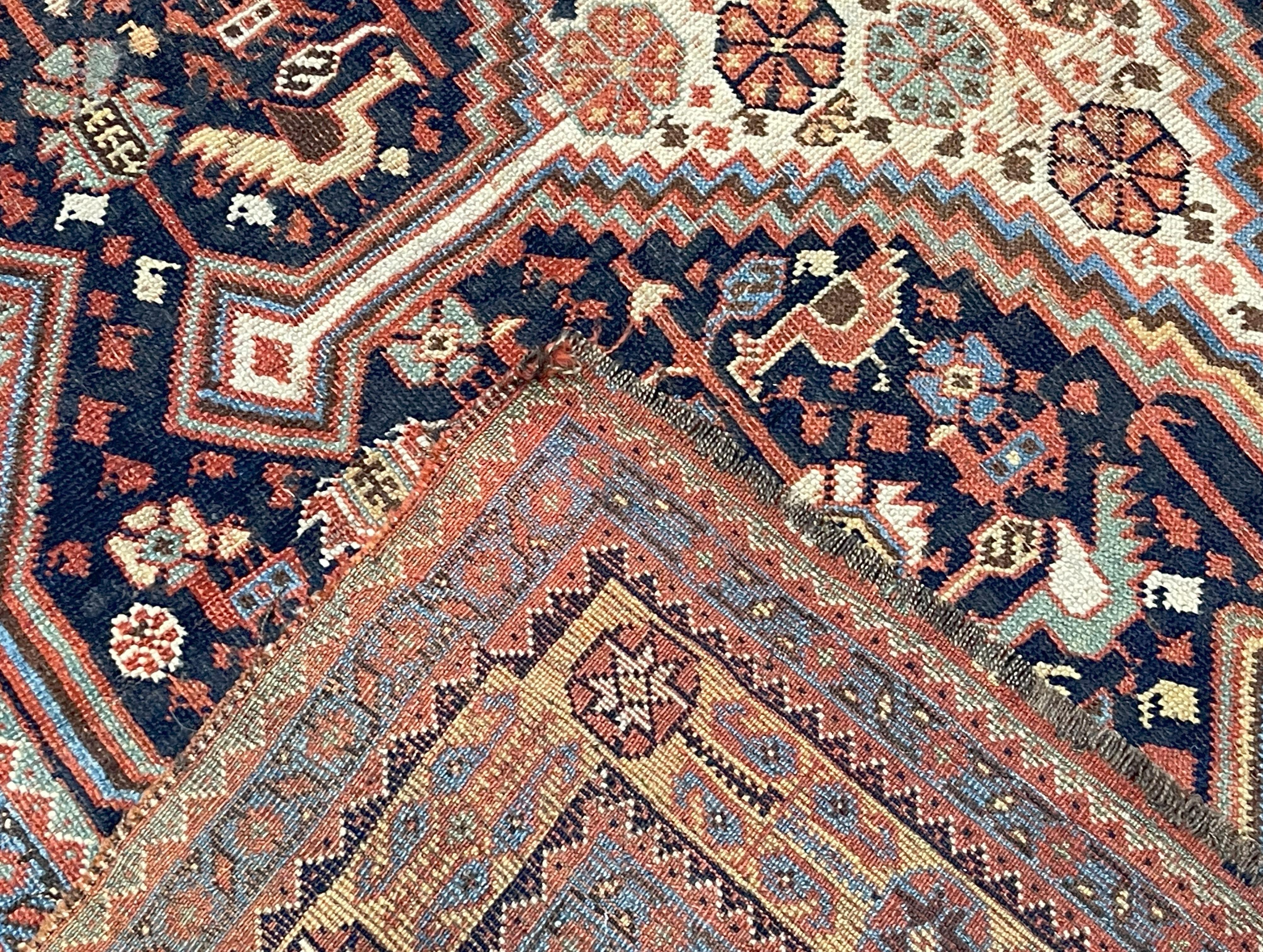Tappeto antico persiano Qashqai 4'5