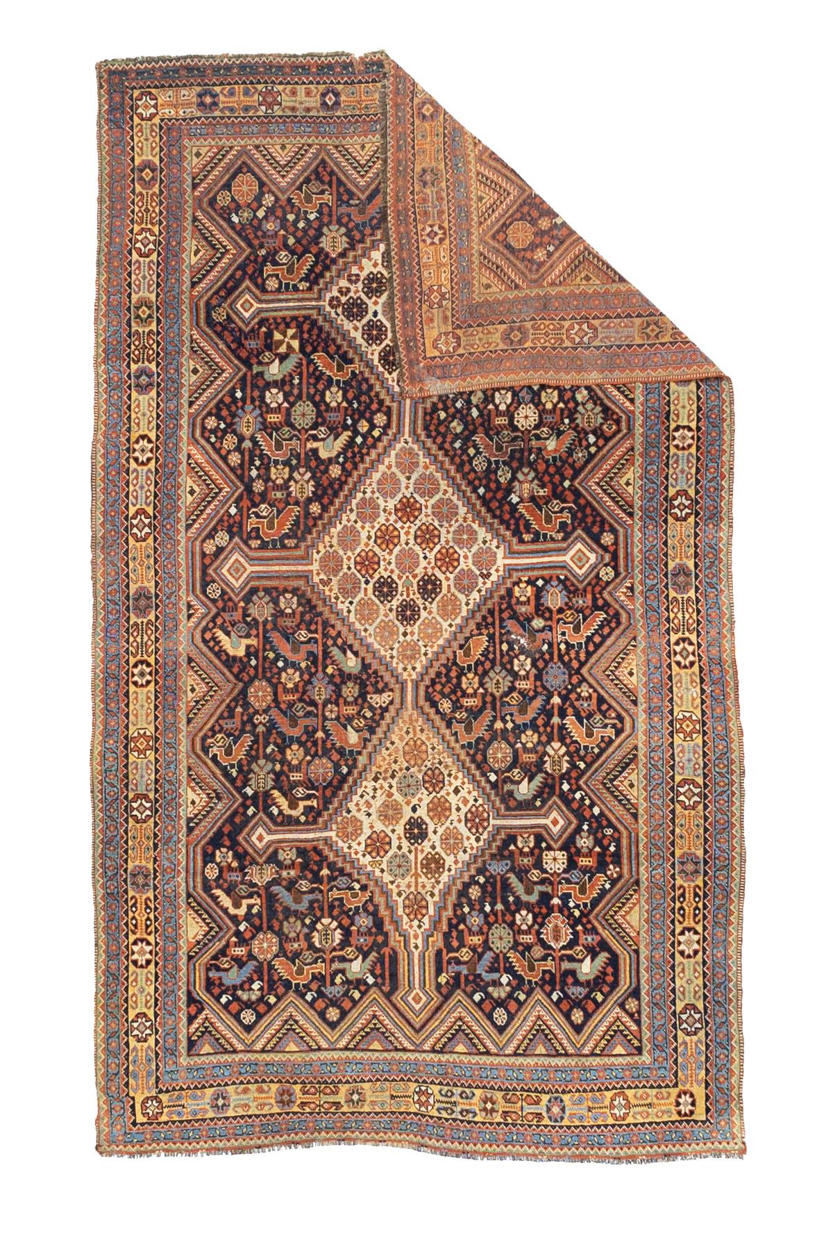 Tappeto antico persiano Qashqai 4'5
