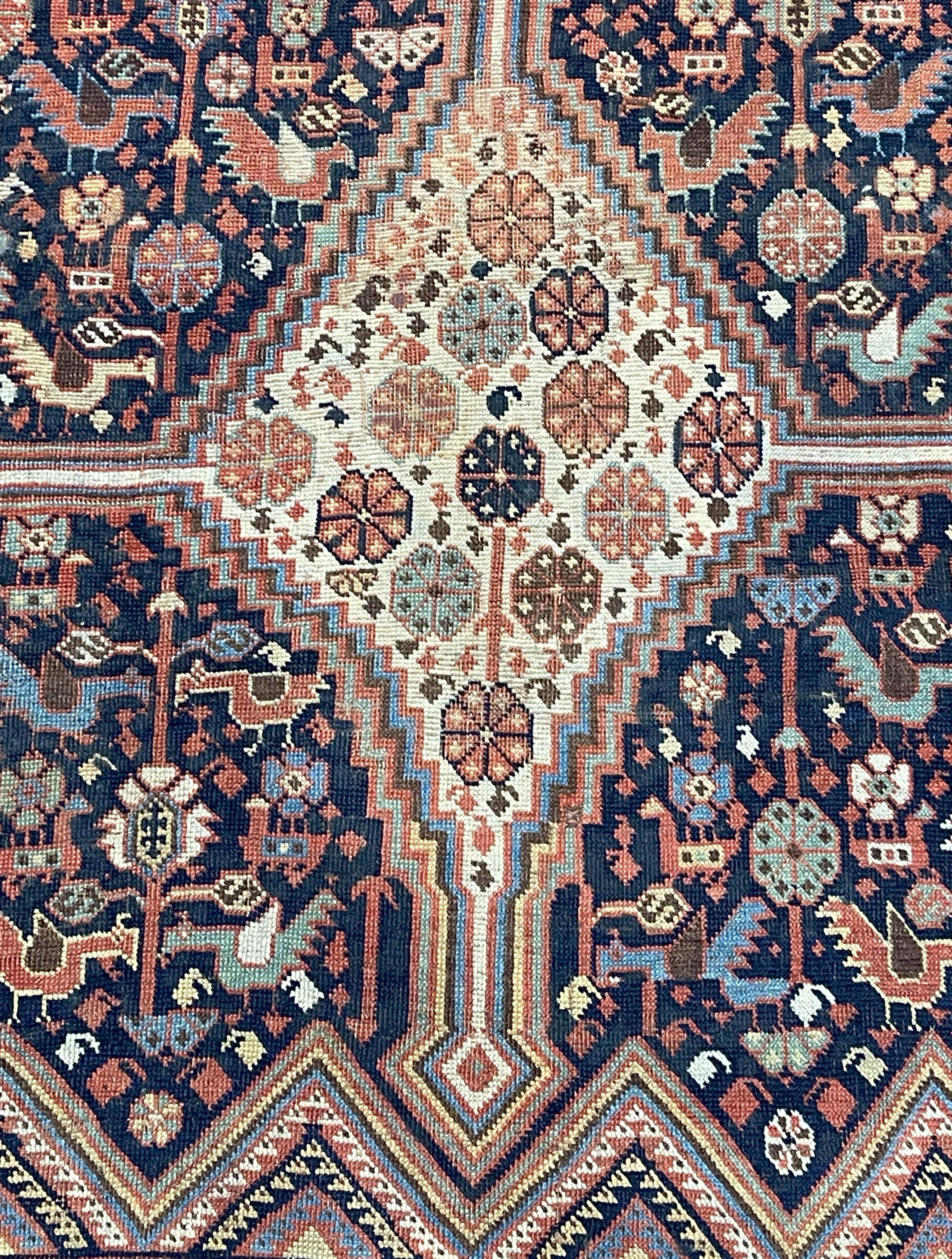 Persiano Tappeto antico persiano Qashqai 4'5