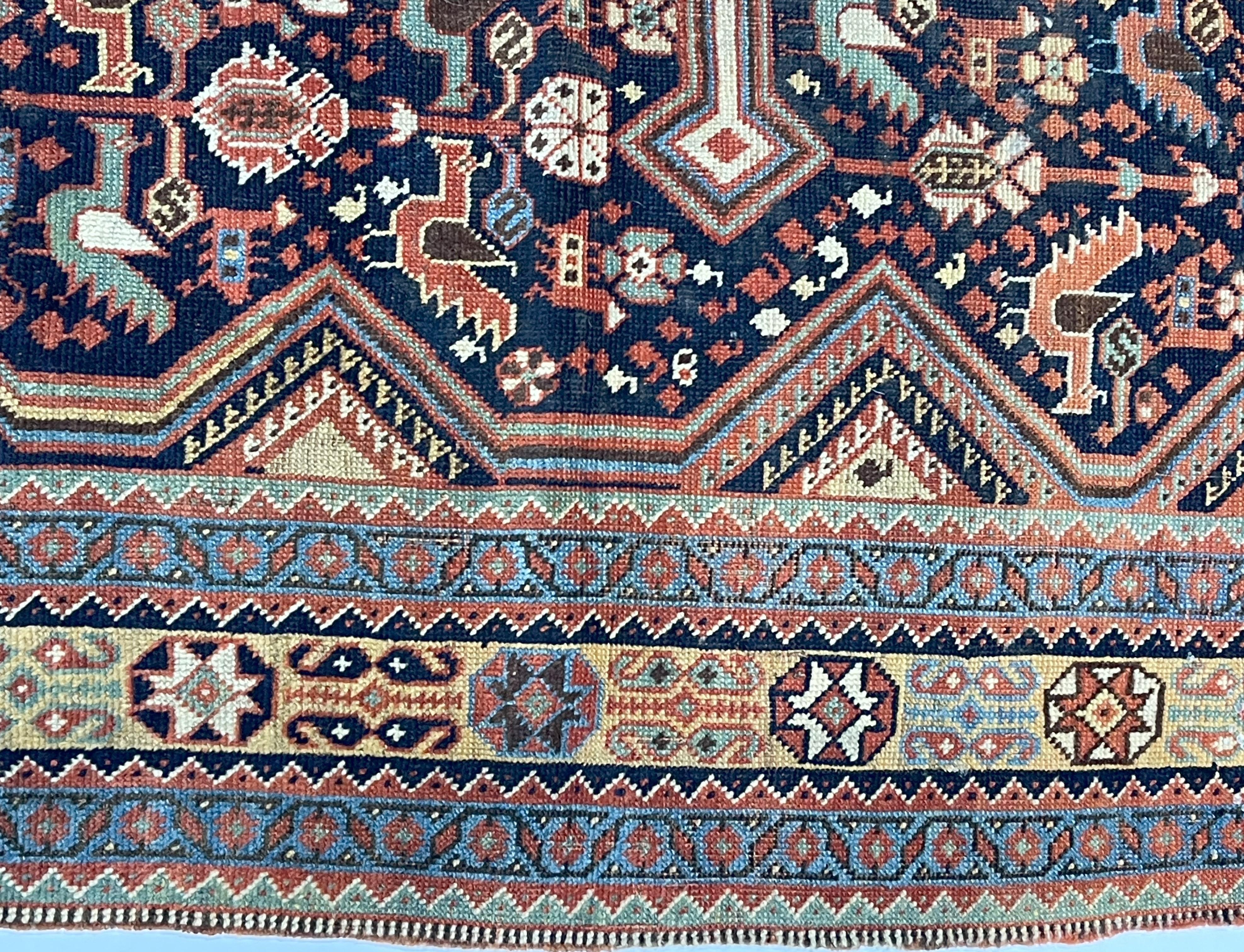 Tappeto antico persiano Qashqai 4'5
