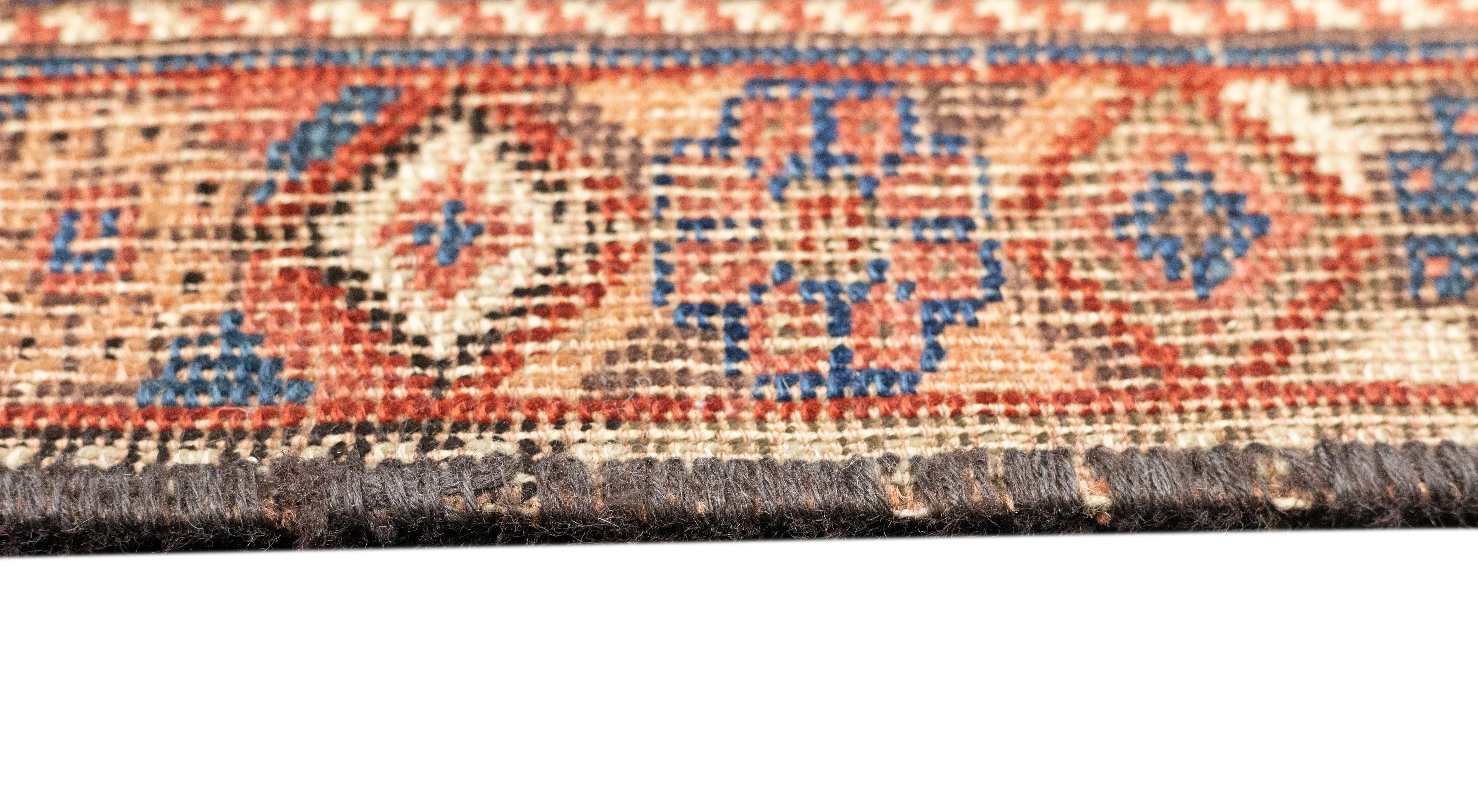19th Century Antique Persian Qashqai Rug 4'6'' x 8'4'' For Sale