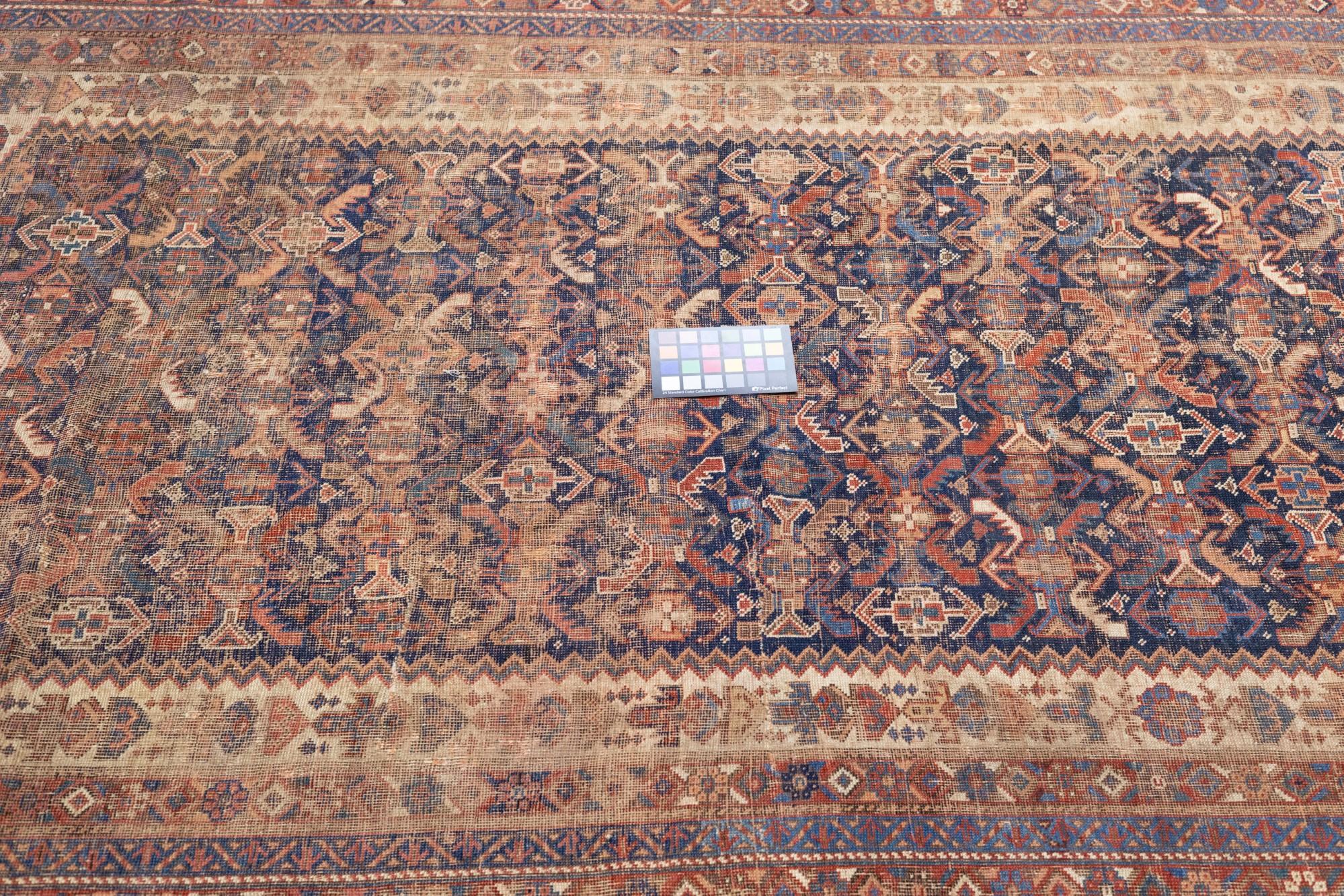 Antique Persian Qashqai Rug 4'6'' x 8'4'' For Sale 1