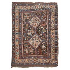 Antique Persian Qashqai Rug 4'7'' x 6'5''