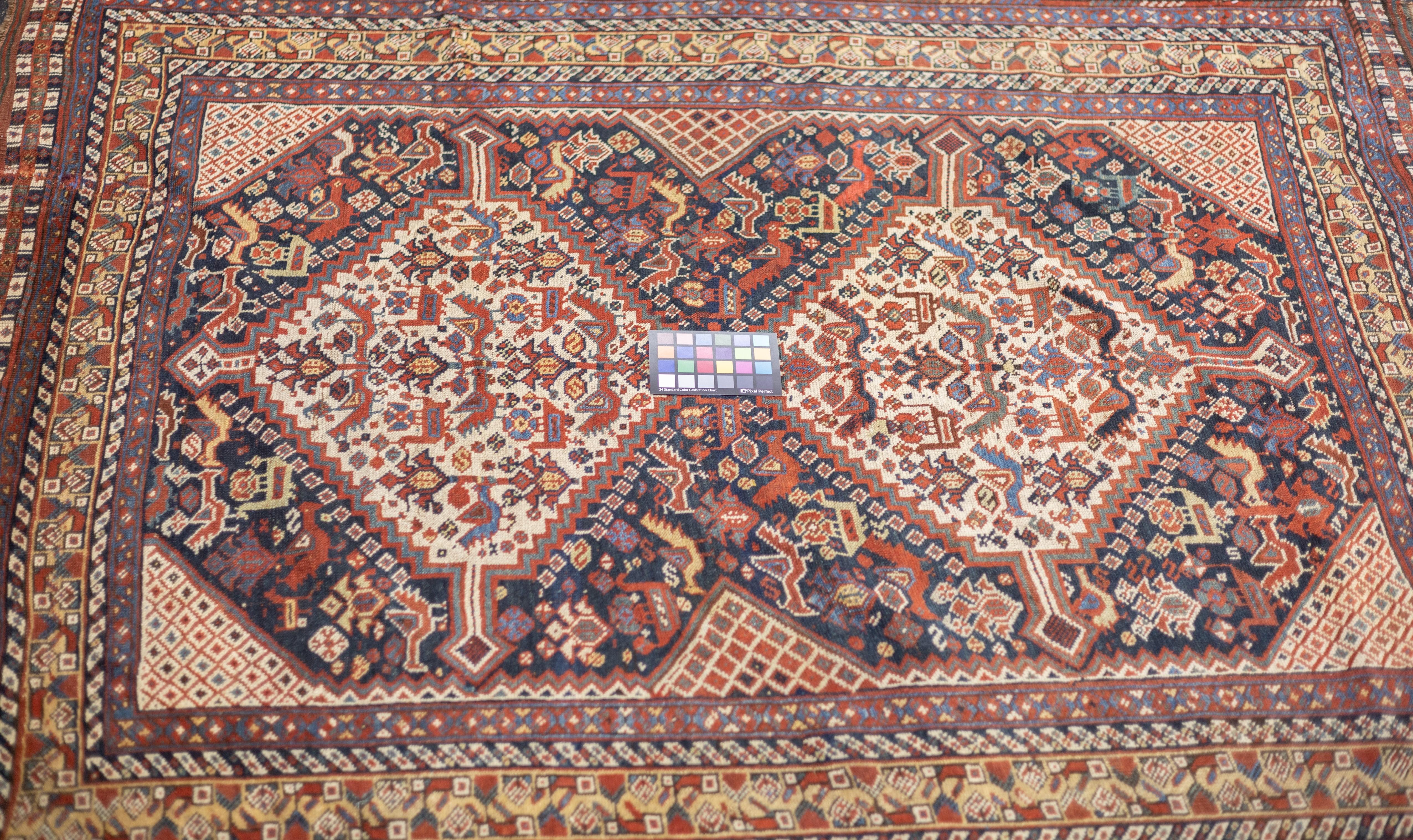 Antique Persian Qashqai Rug 4'9'' x 6'4'' For Sale 3
