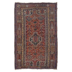 Antique Persian Qashqai Rug 4'9'' x 7'5''
