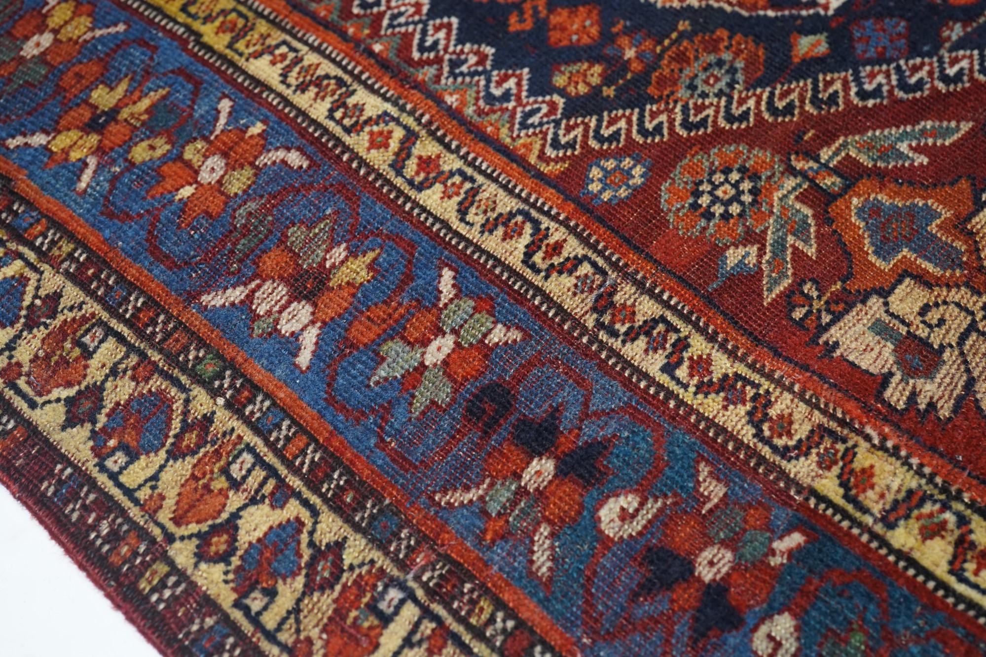 Antike persische Gaschgai Teppich 5'1