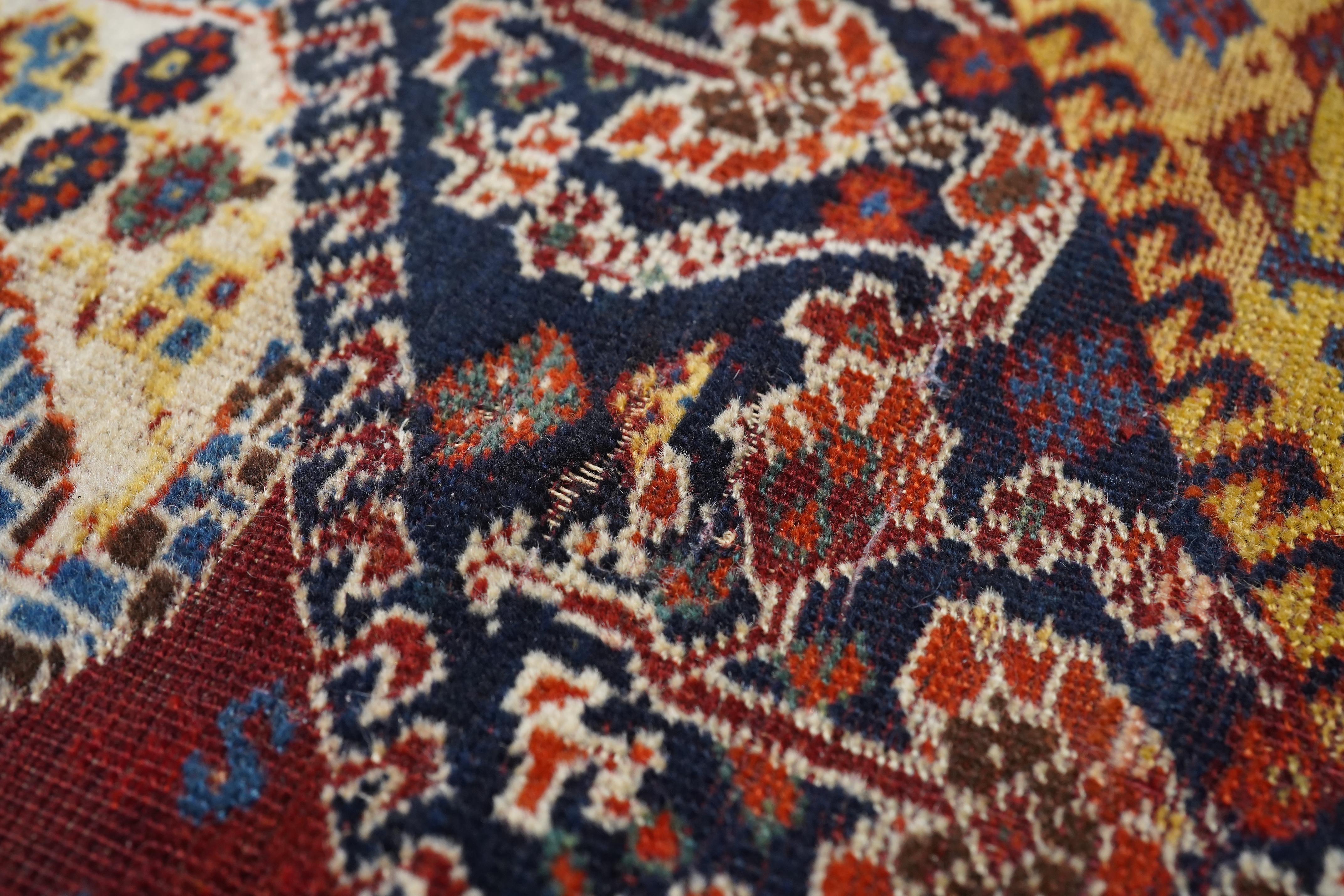 Antike persische Gaschgai Teppich 5'1