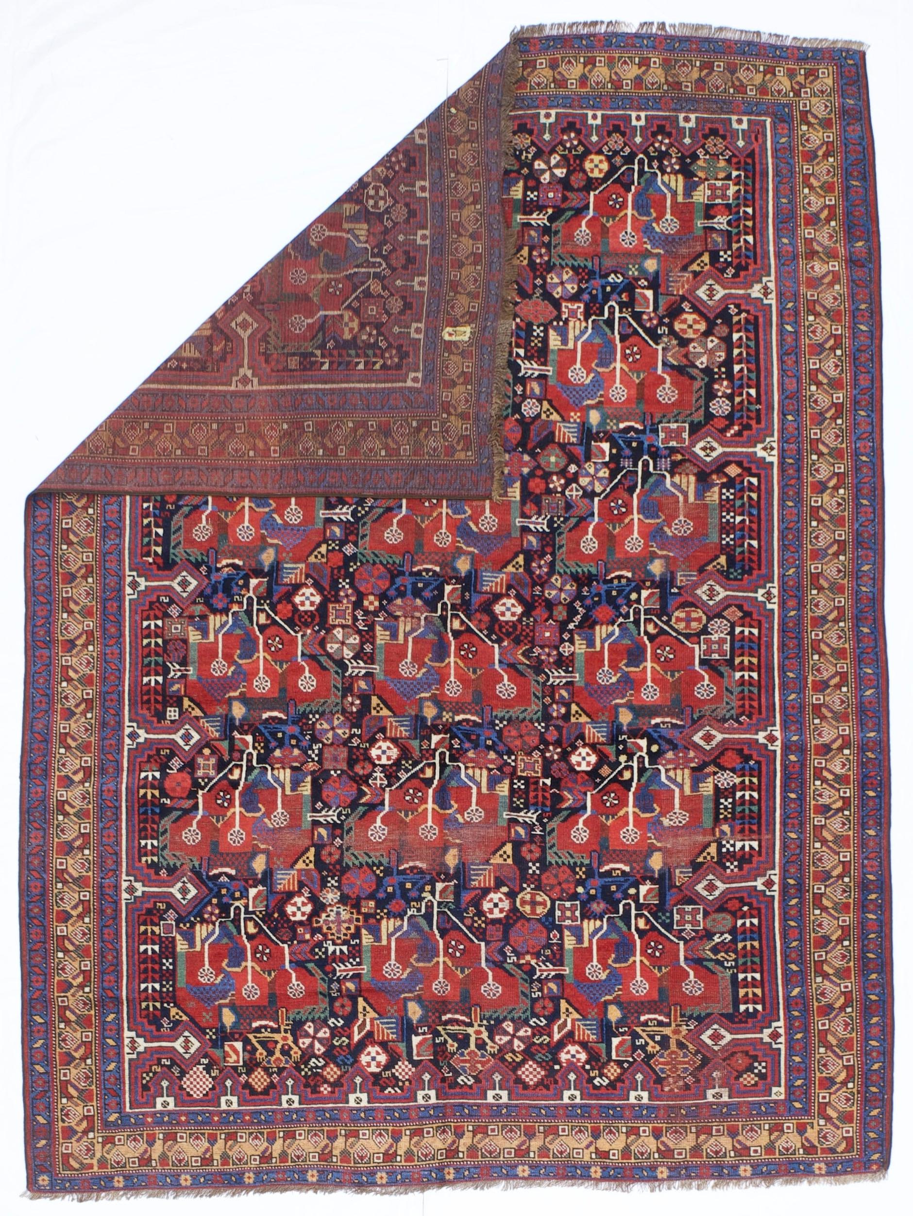 Tappeto antico persiano Qashqai 5'3