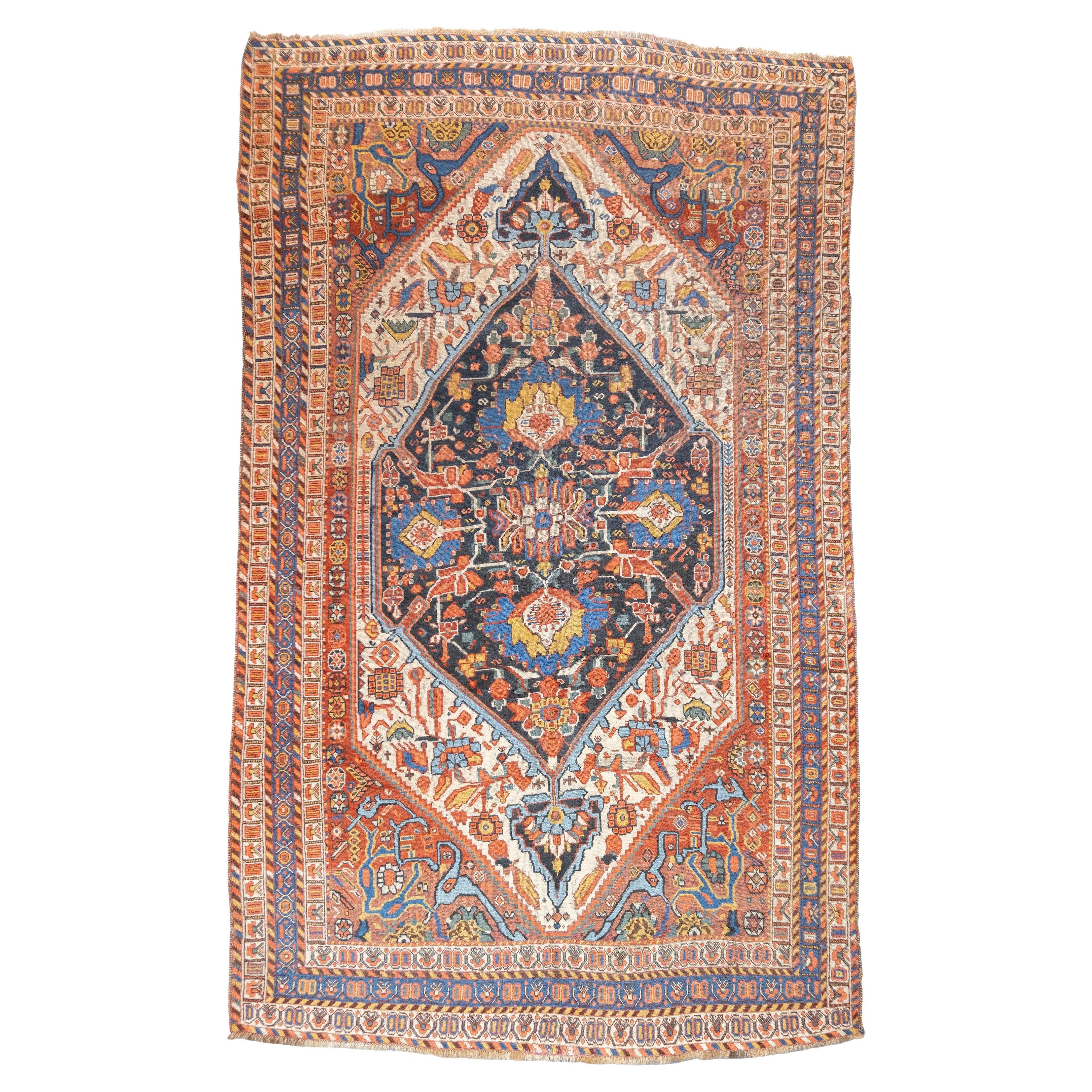 Antique Persian Qashqai Rug 5'6'' x 9'1''