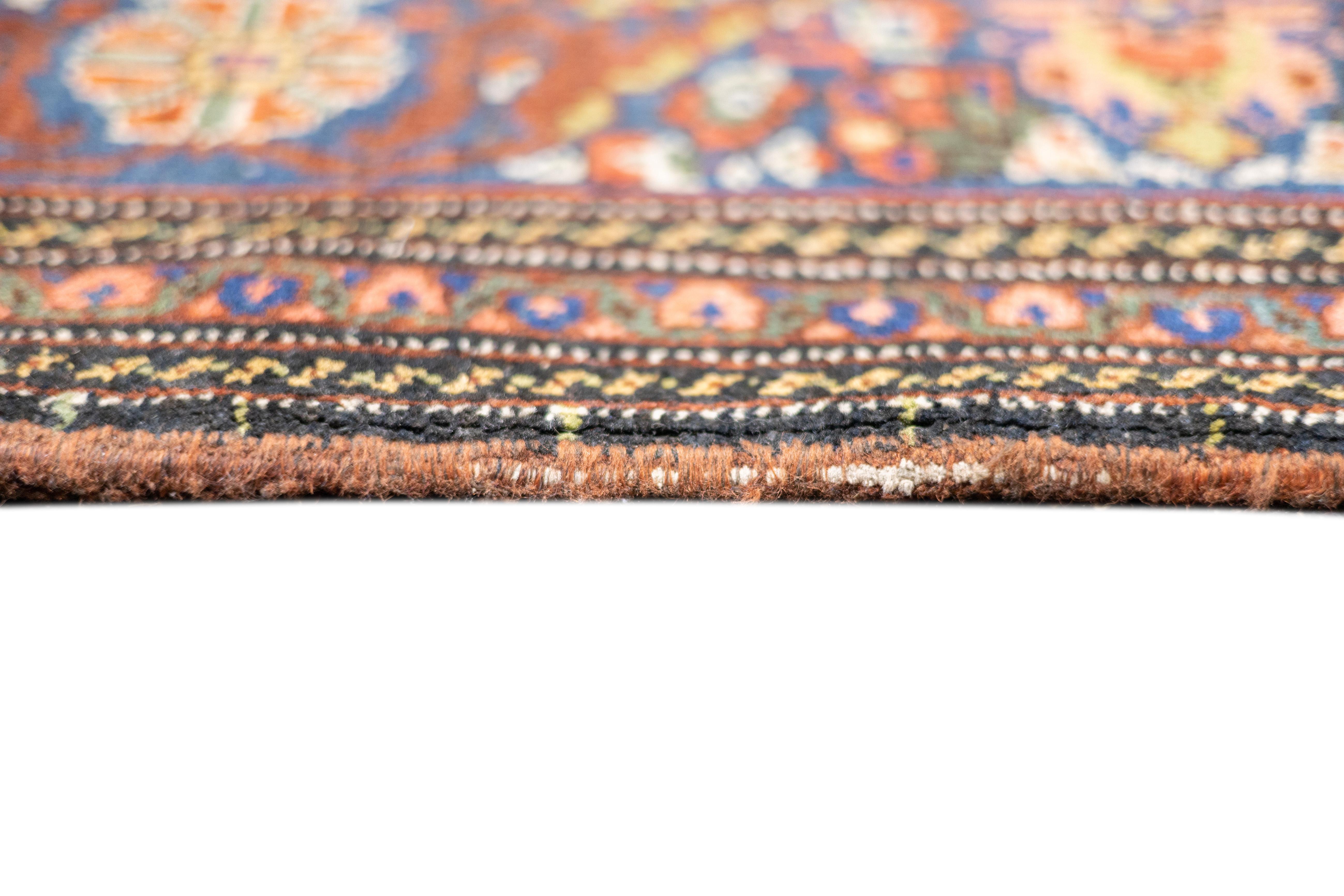Hand-Knotted Antique Persian Qashqai Rug 6'11'' x 10'6'' For Sale