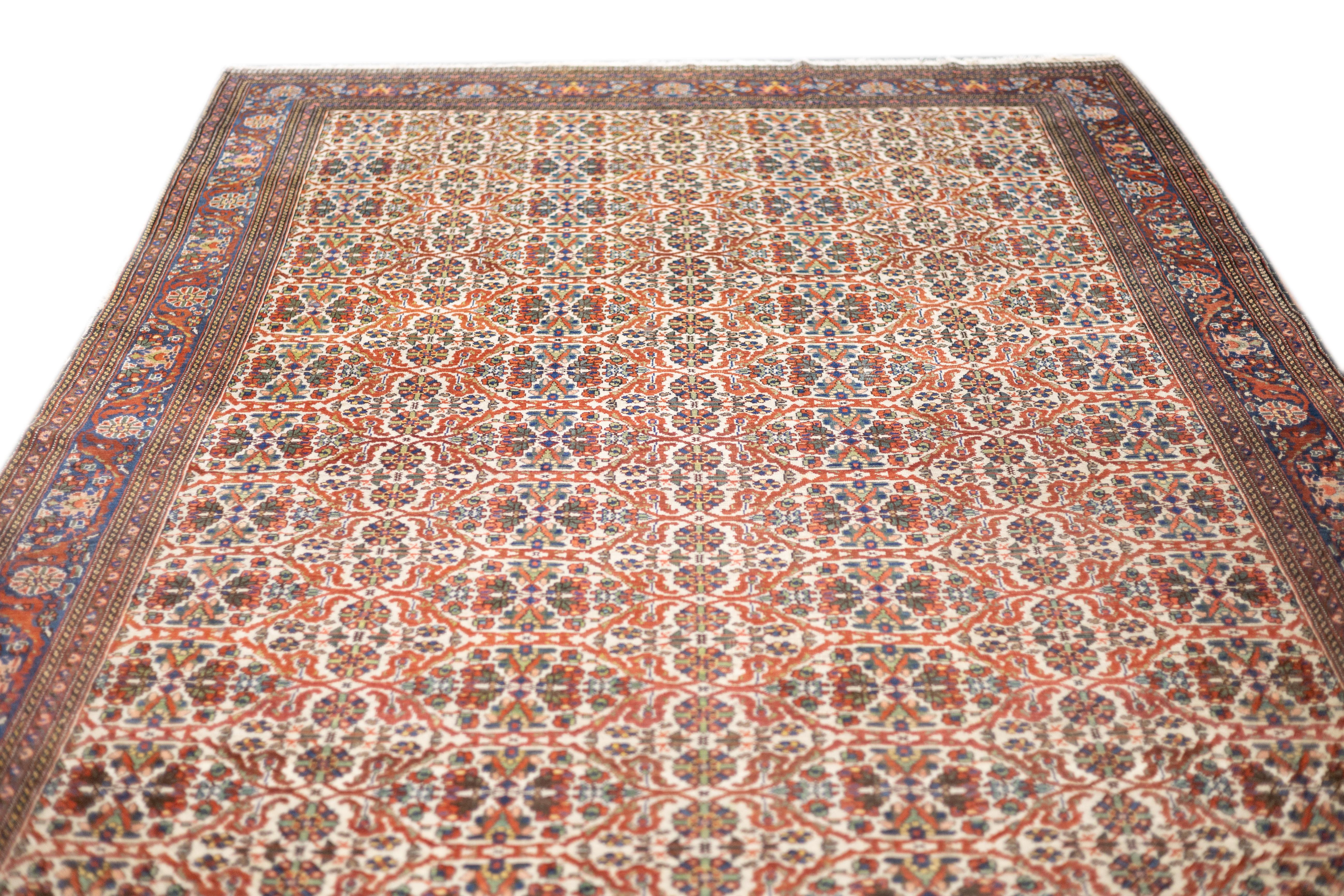 Antique Persian Qashqai Rug 6'11'' x 10'6'' For Sale 3