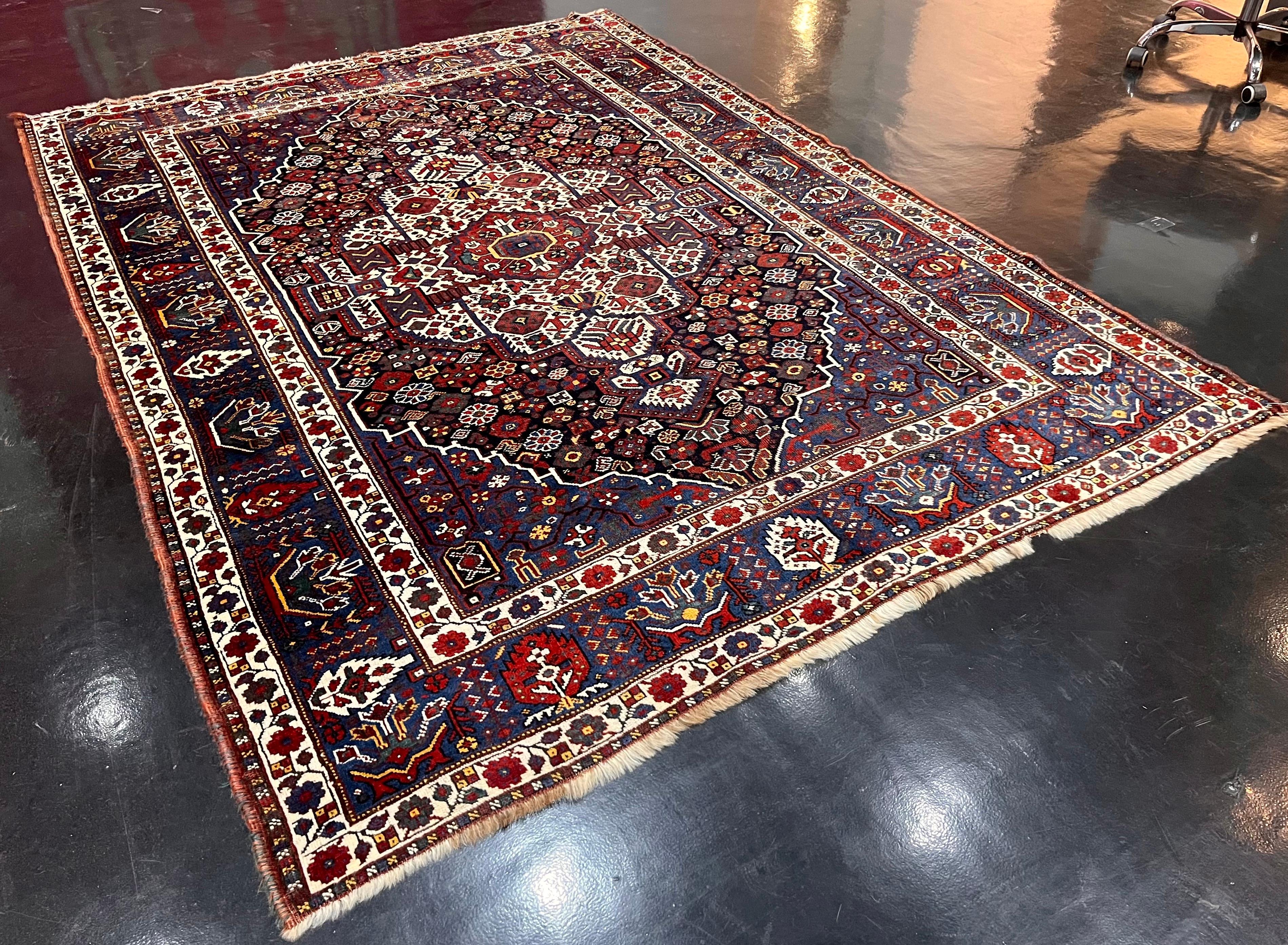 Tappeto antico persiano Qashqai 6'2