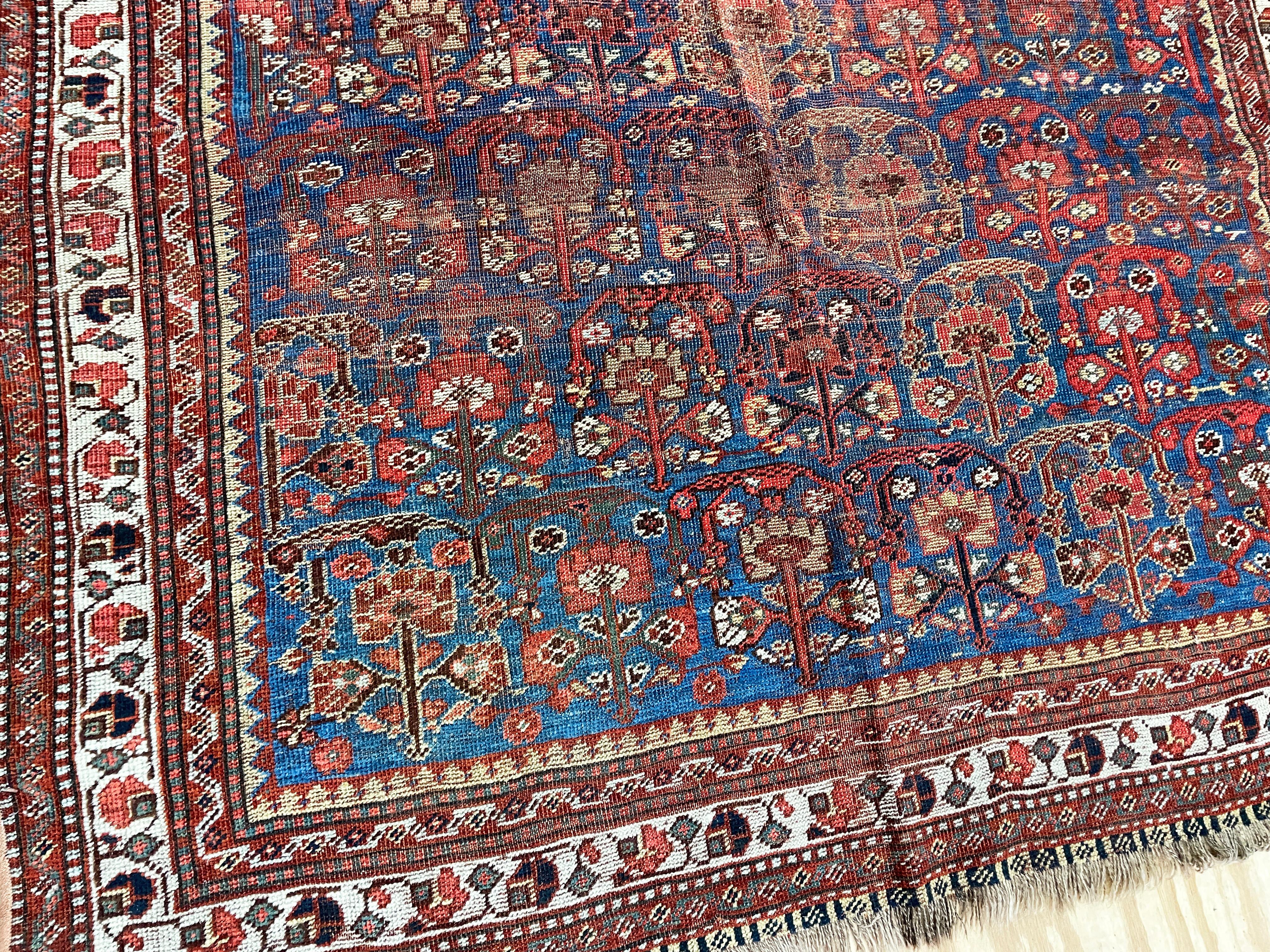 Antiker persischer Gaschgai-Teppich, so wie er ist im Angebot 4