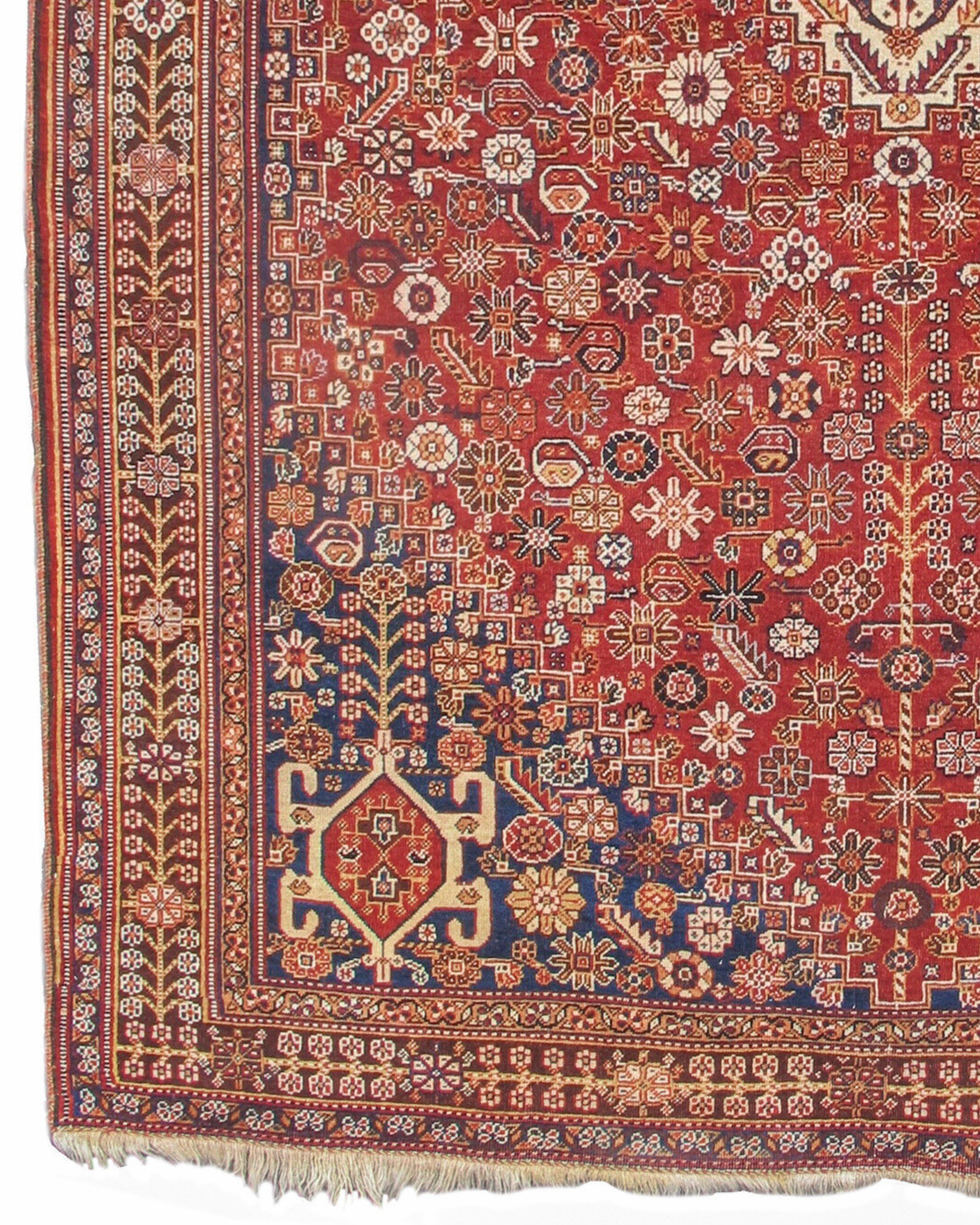 Antique Persian Qashqai Rug, c. 1900 In Excellent Condition For Sale In San Francisco, CA